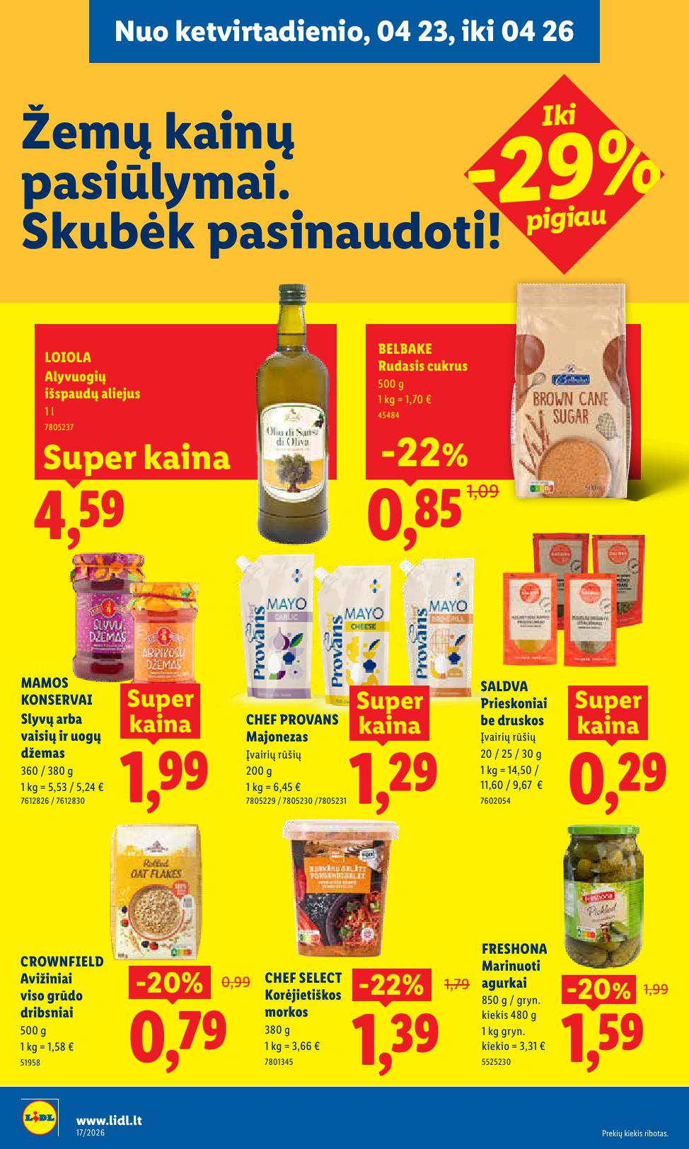 LIDL akcijų ir nuolaidų leidinys 2026.04.20 - 2026.04.26