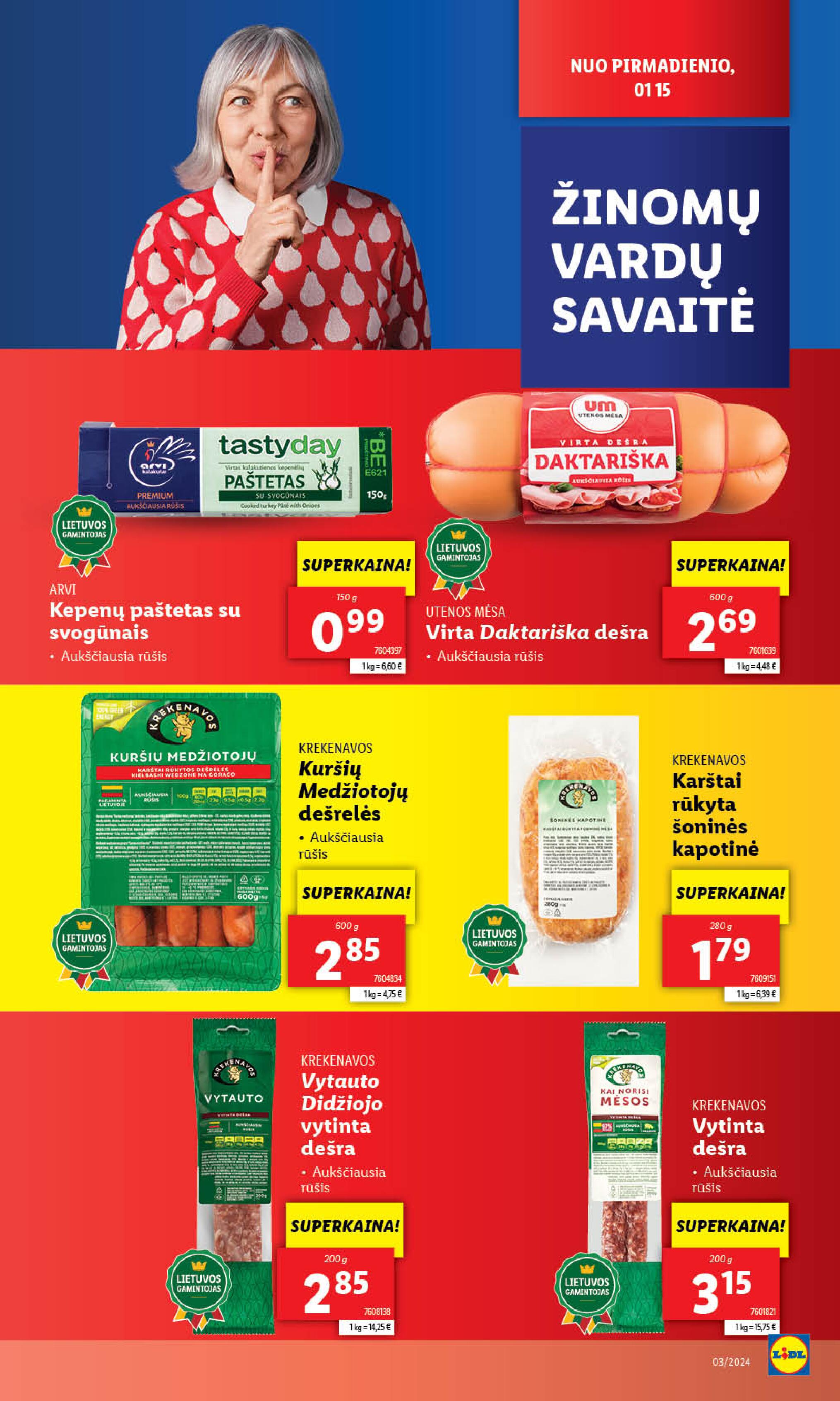 Naujausias LIDL kaininis katalogas 2024.01.15 - 2024.01.21