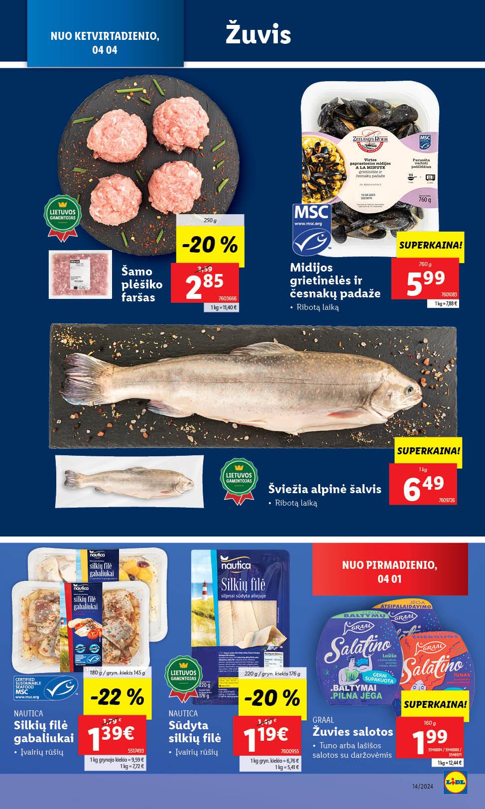 Naujausias LIDL kaininis katalogas 2024.04.01 - 2024.04.07