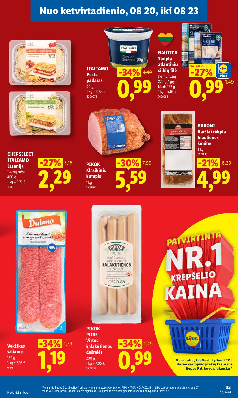 Naujausias LIDL kaininis katalogas 2026.08.17 - 2026.08.23