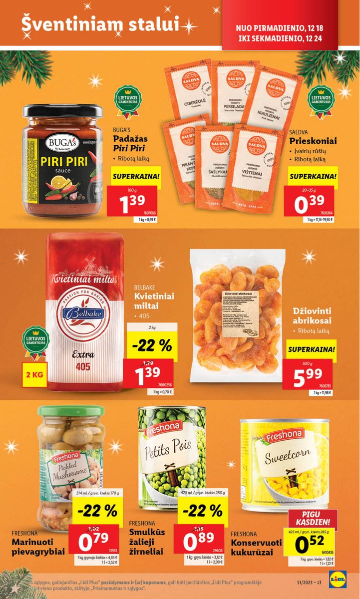 Naujausias LIDL kaininis katalogas 2023.12.18 - 2023.12.24