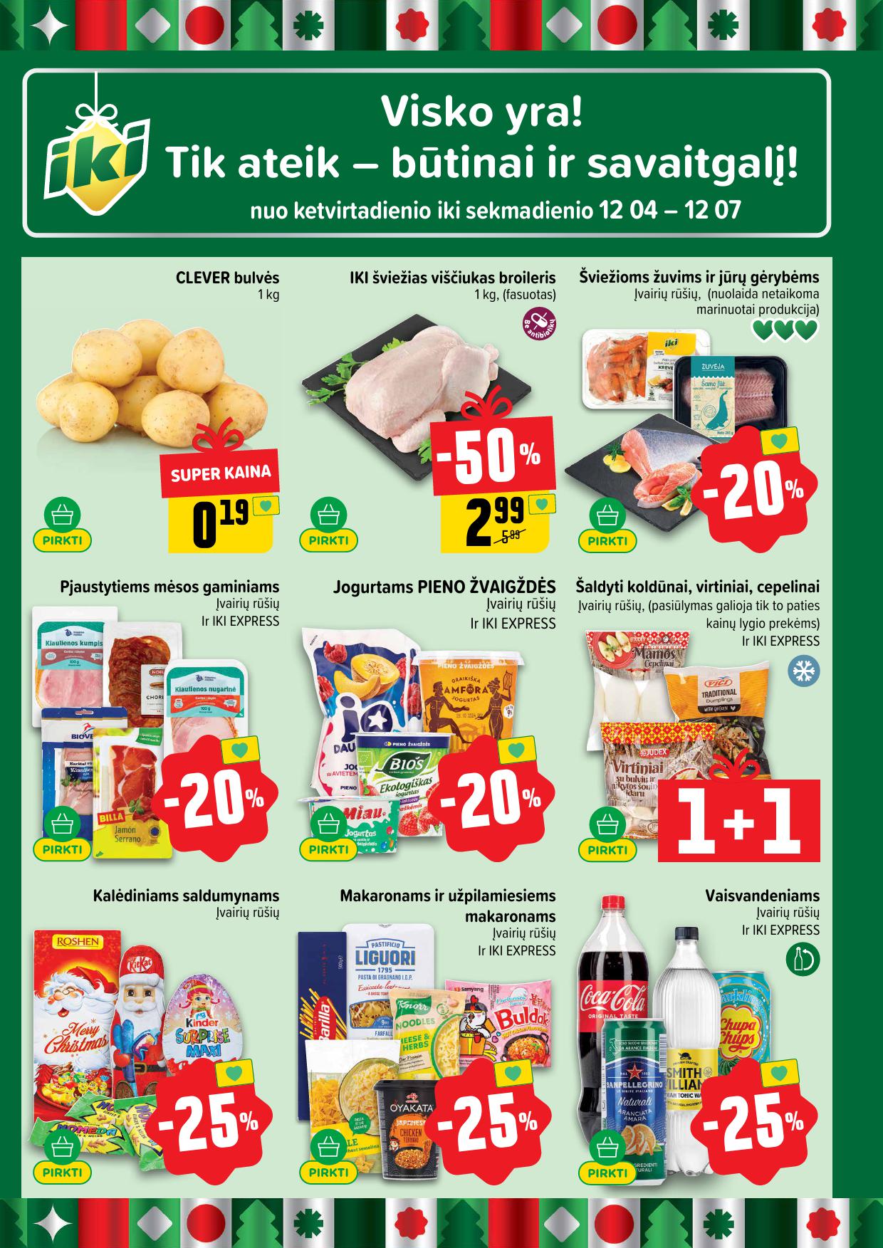 Naujausias IKI kaininis katalogas 2025.12.01 - 2025.12.07