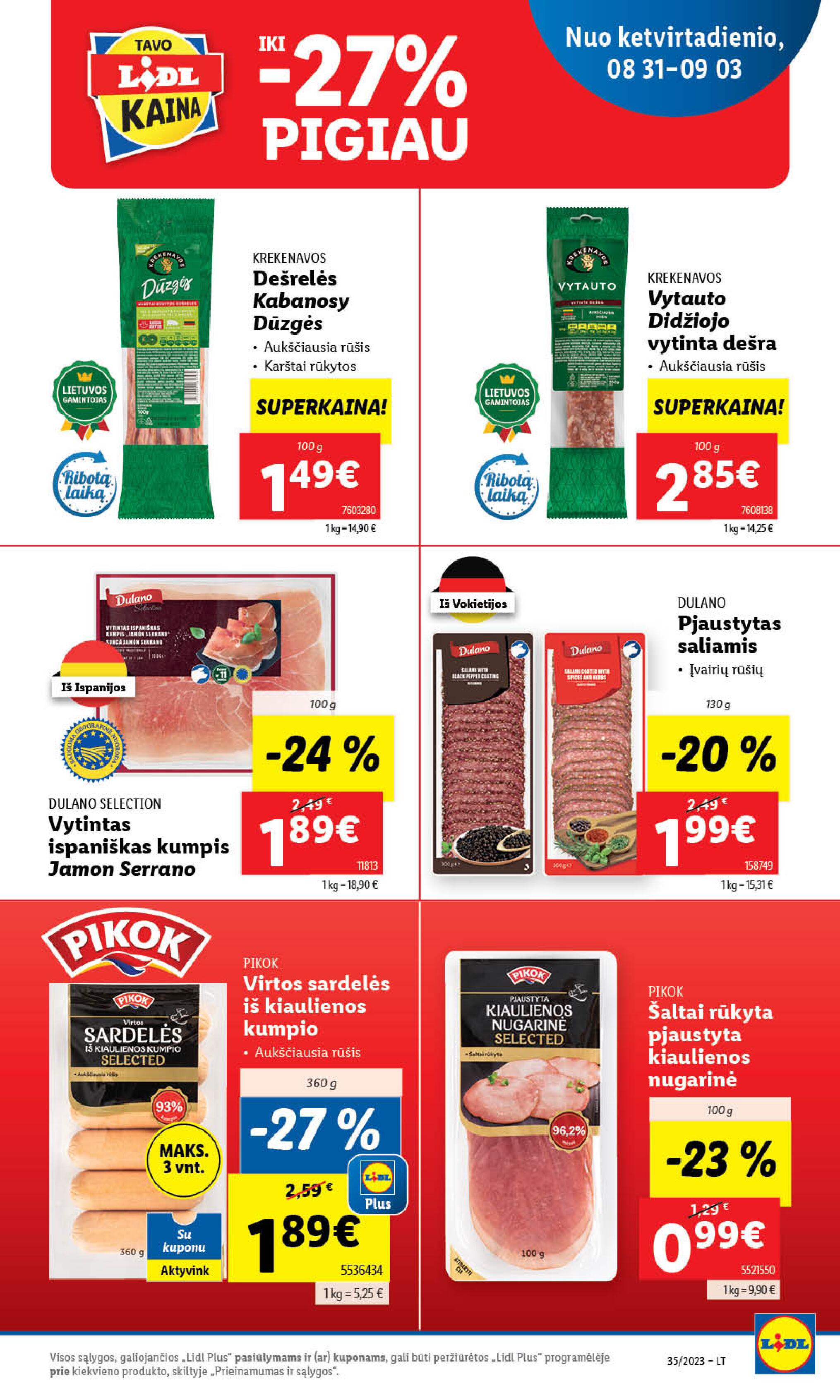Naujausias LIDL kaininis katalogas 2023.08.28 - 2023.09.03
