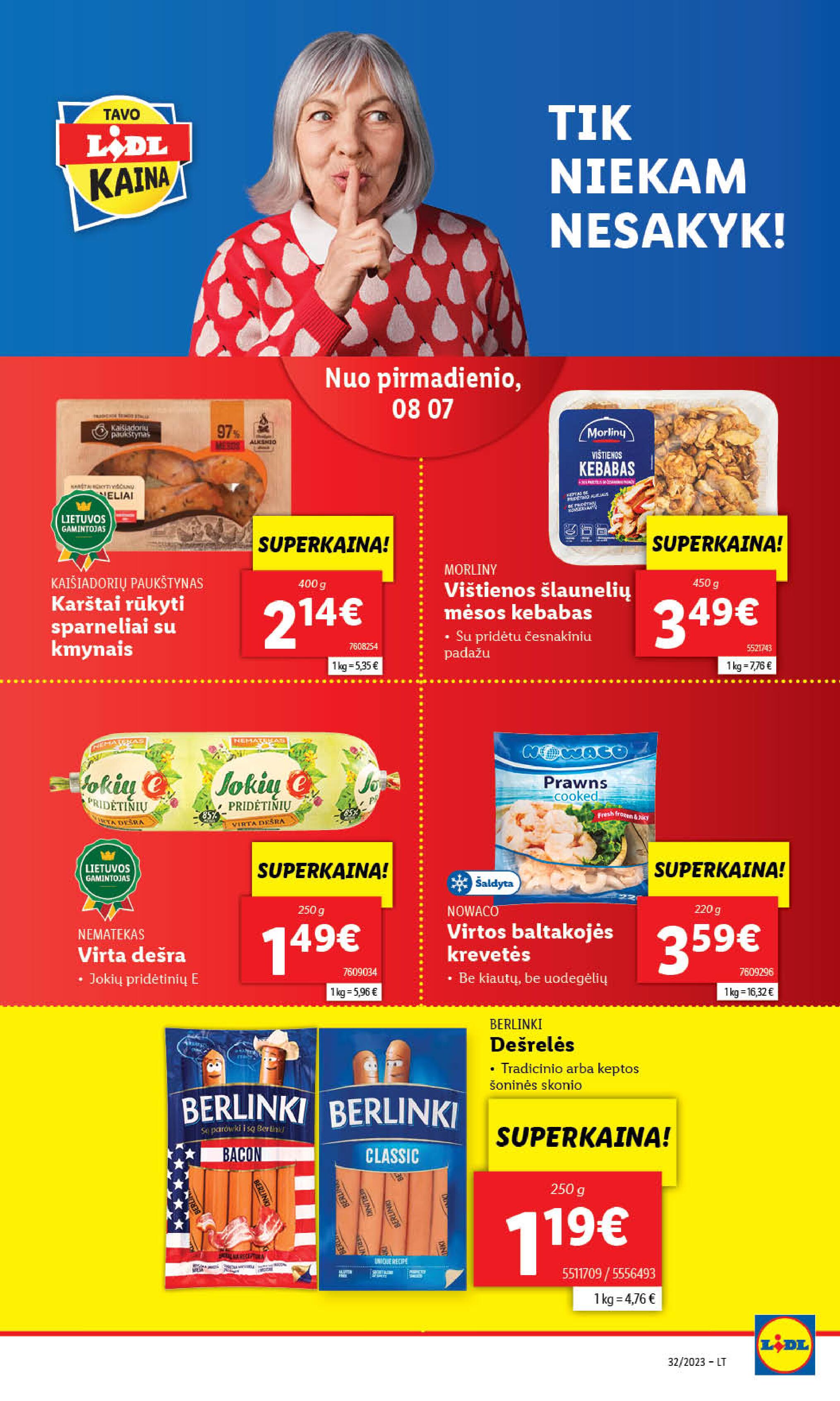 Naujausias LIDL kaininis katalogas 2023.08.07 - 2023.08.13