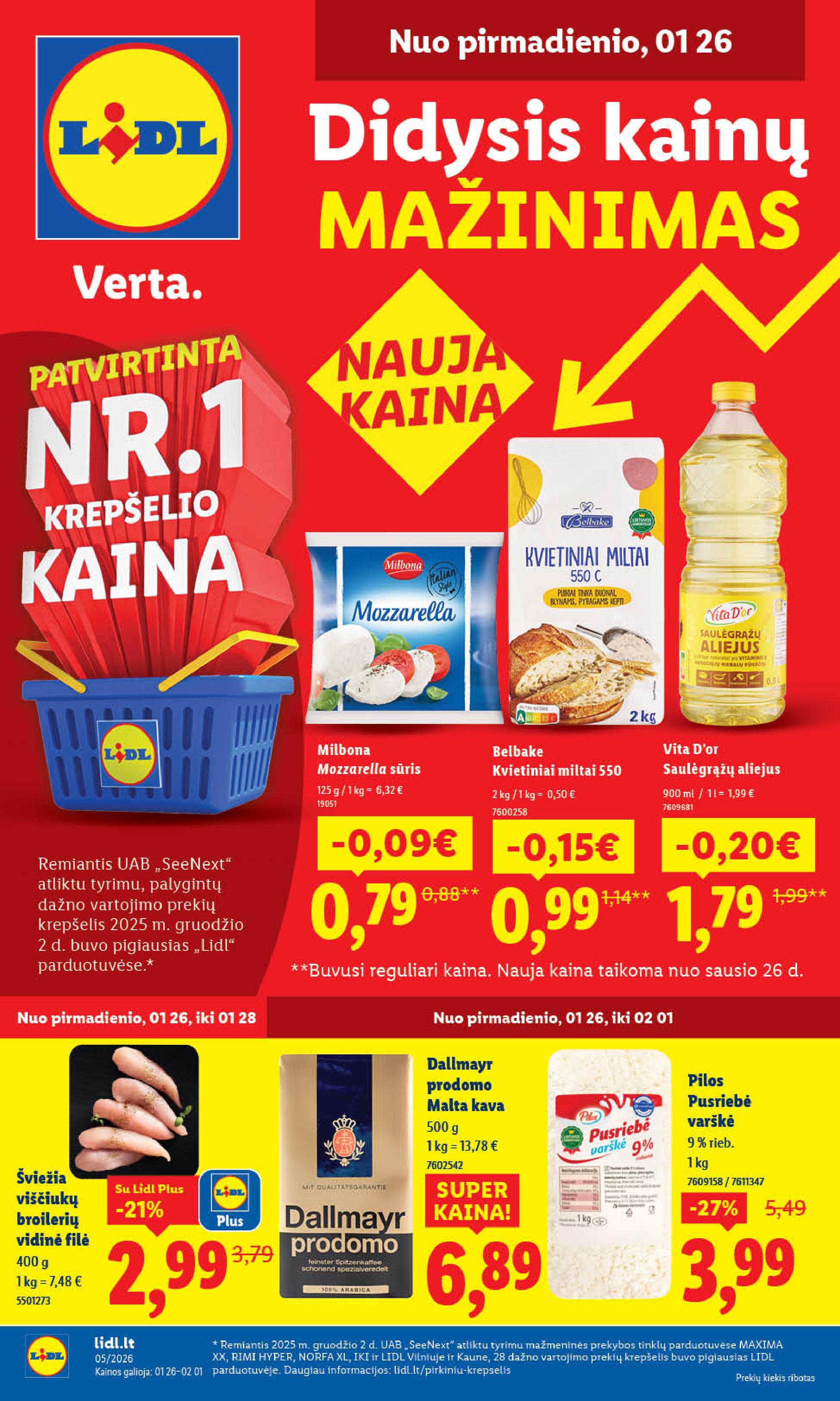 Naujausias LIDL kaininis katalogas 2026.01.26 - 2026.02.01