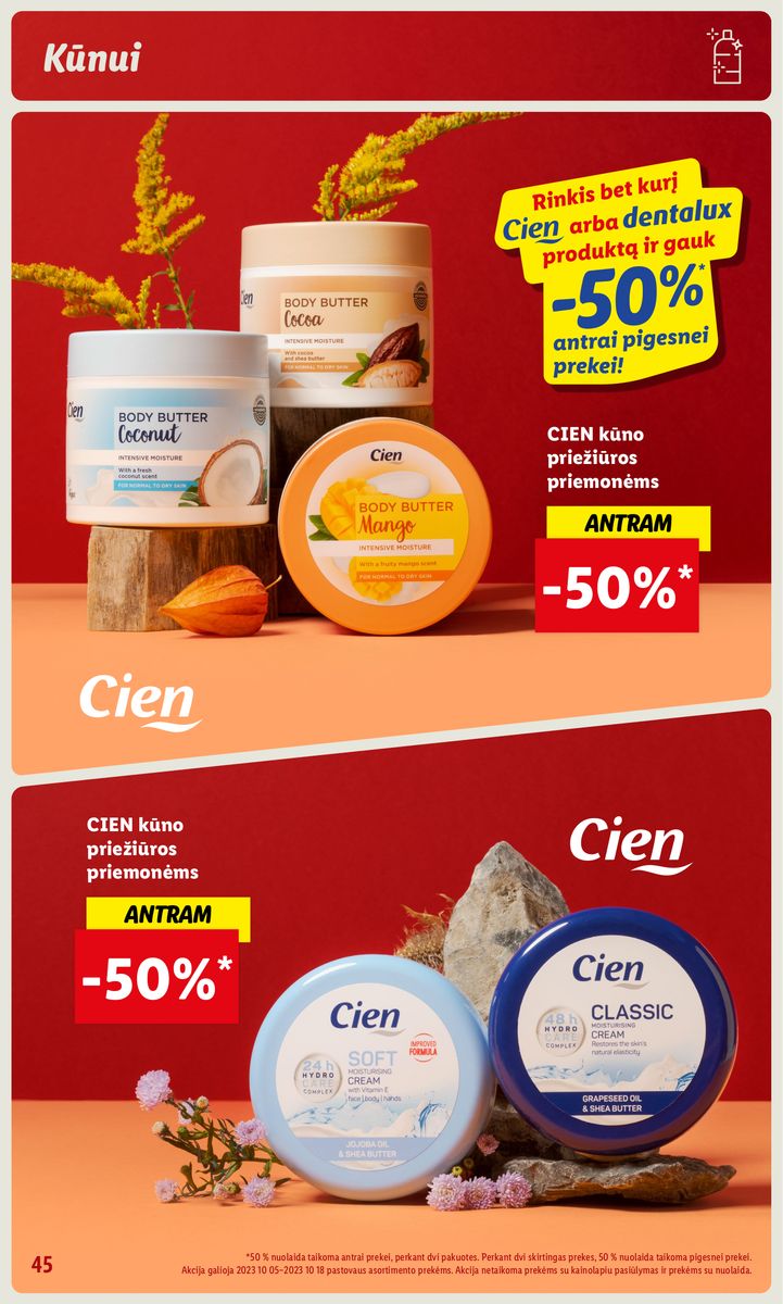 LIDL prekių katalogas "Grožio festivalis" galioja nuo 2023.10.05