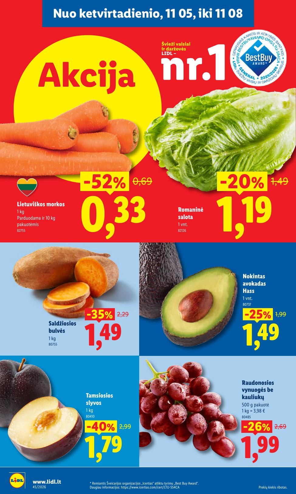 Naujausias LIDL kaininis katalogas 2026.11.02 - 2026.11.08