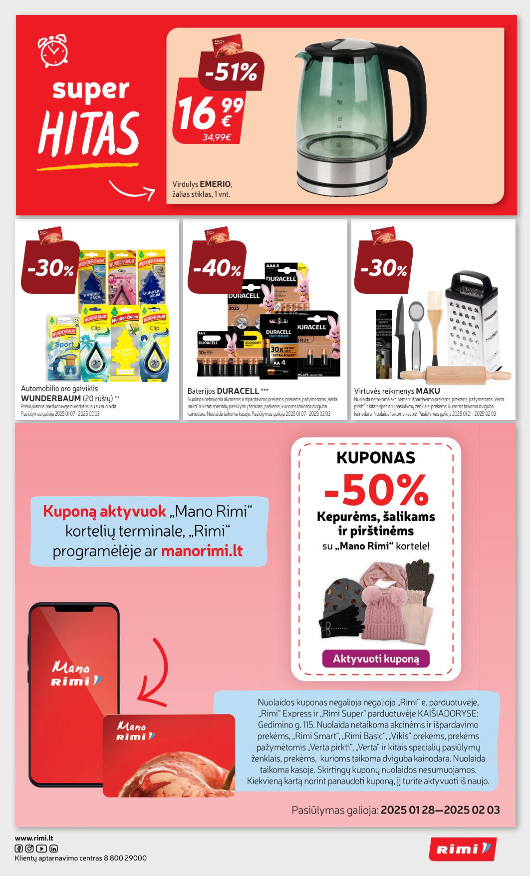 Naujausias RIMI kaininis katalogas 2025.01.28 - 2025.02.03