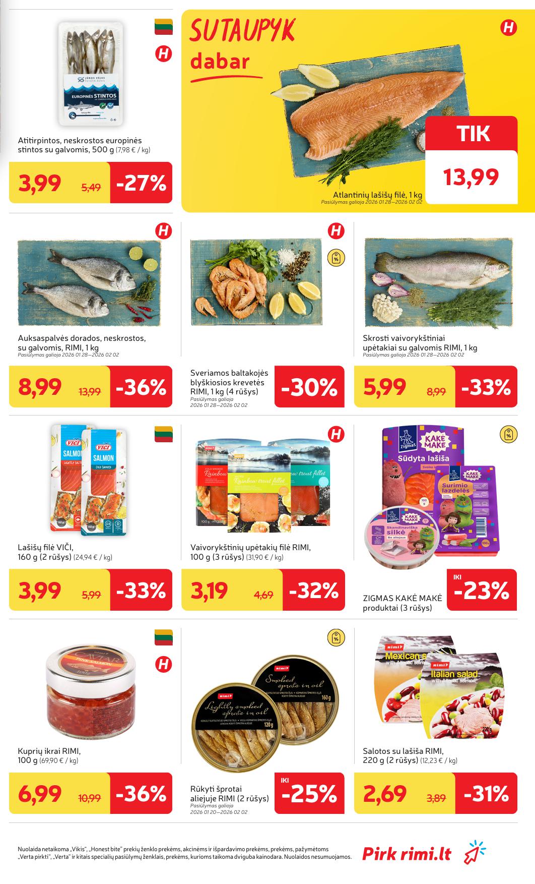 Naujausias RIMI kaininis katalogas 2026.01.27 - 2026.02.02