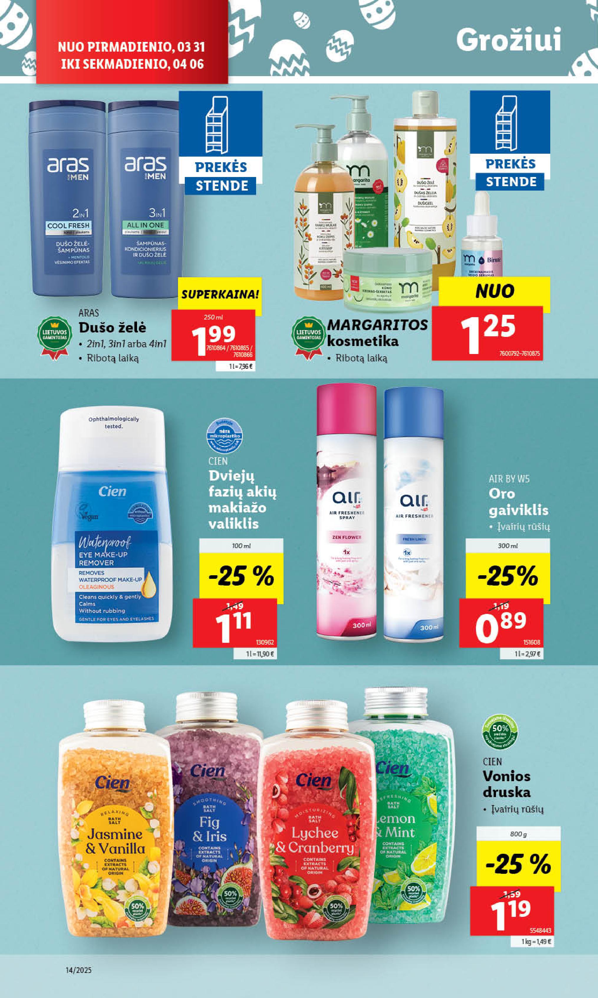Naujausias LIDL kaininis katalogas 2025.03.31 - 2025.04.06