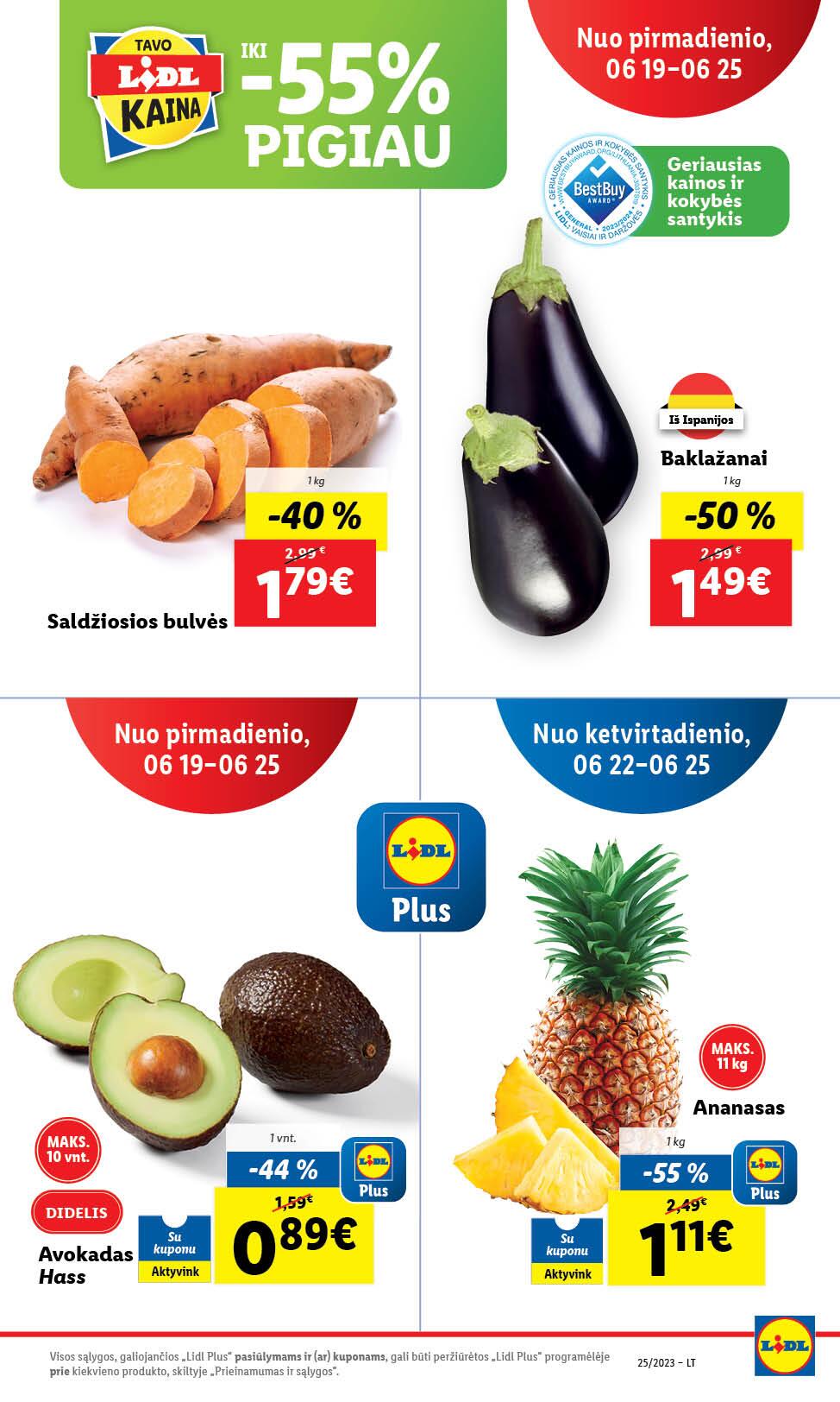 Naujausias LIDL kaininis katalogas 2023.06.19 - 2023.06.25