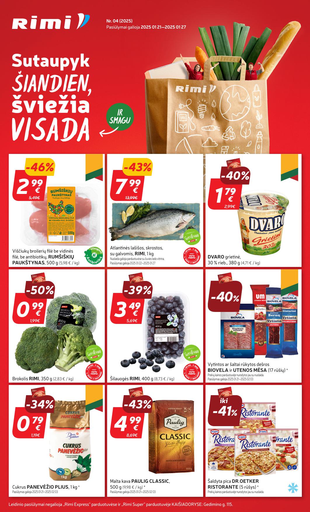 Naujausias RIMI kaininis katalogas 2025.01.21 - 2025.01.27