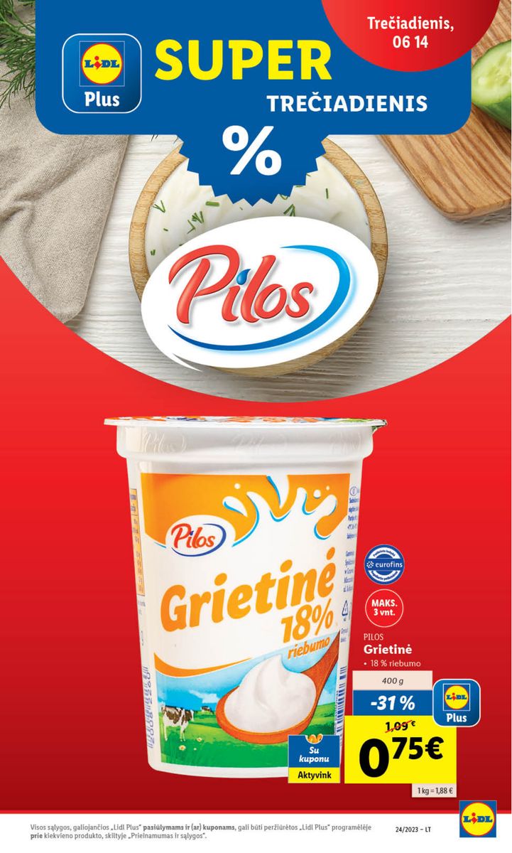 Naujausias LIDL kaininis katalogas 2023.06.12 - 2023.06.18