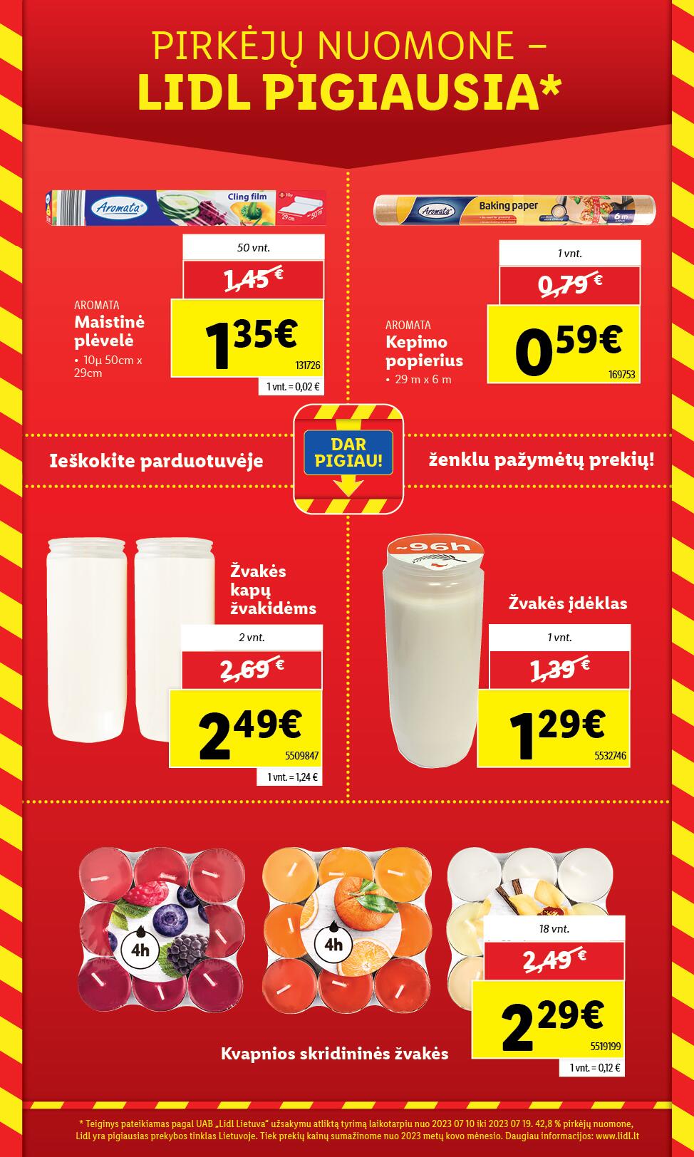 LIDL katalogas "MAŽINAM KAINAS!"