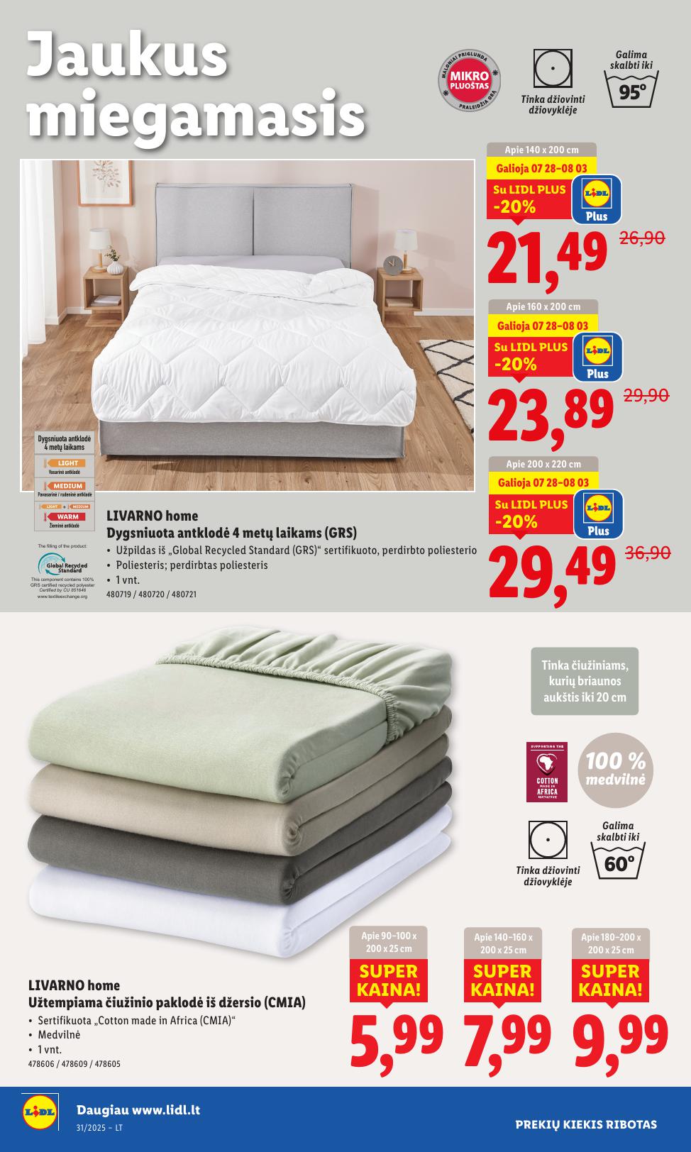 LIDL ne maisto prekių leidinys 2025.07.28 - 2025.08.03