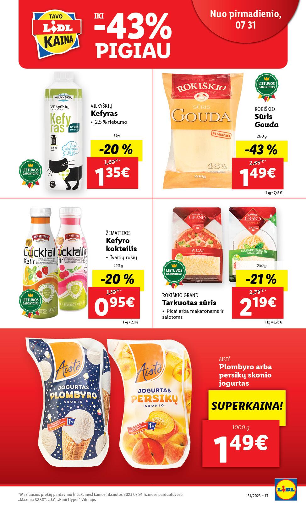 Naujausias LIDL kaininis katalogas 2023.07.31 - 2023.08.06