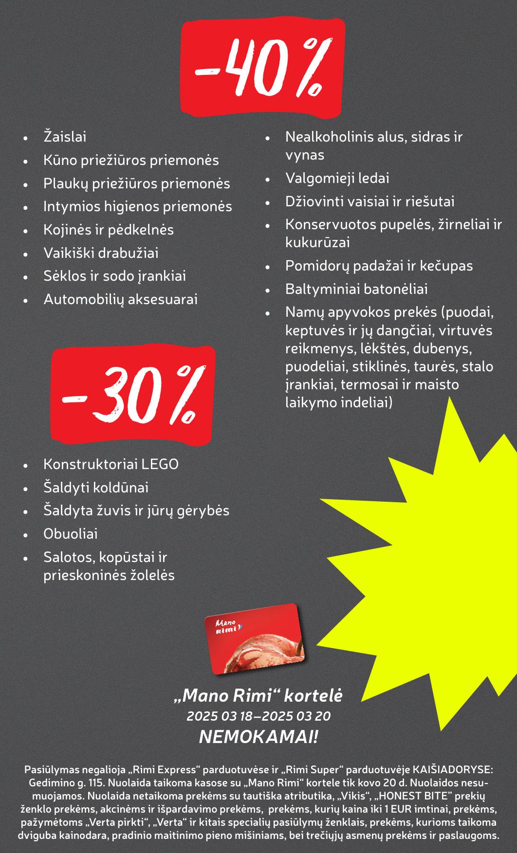 Naujausias RIMI kaininis katalogas 2025.03.18 - 2025.03.24