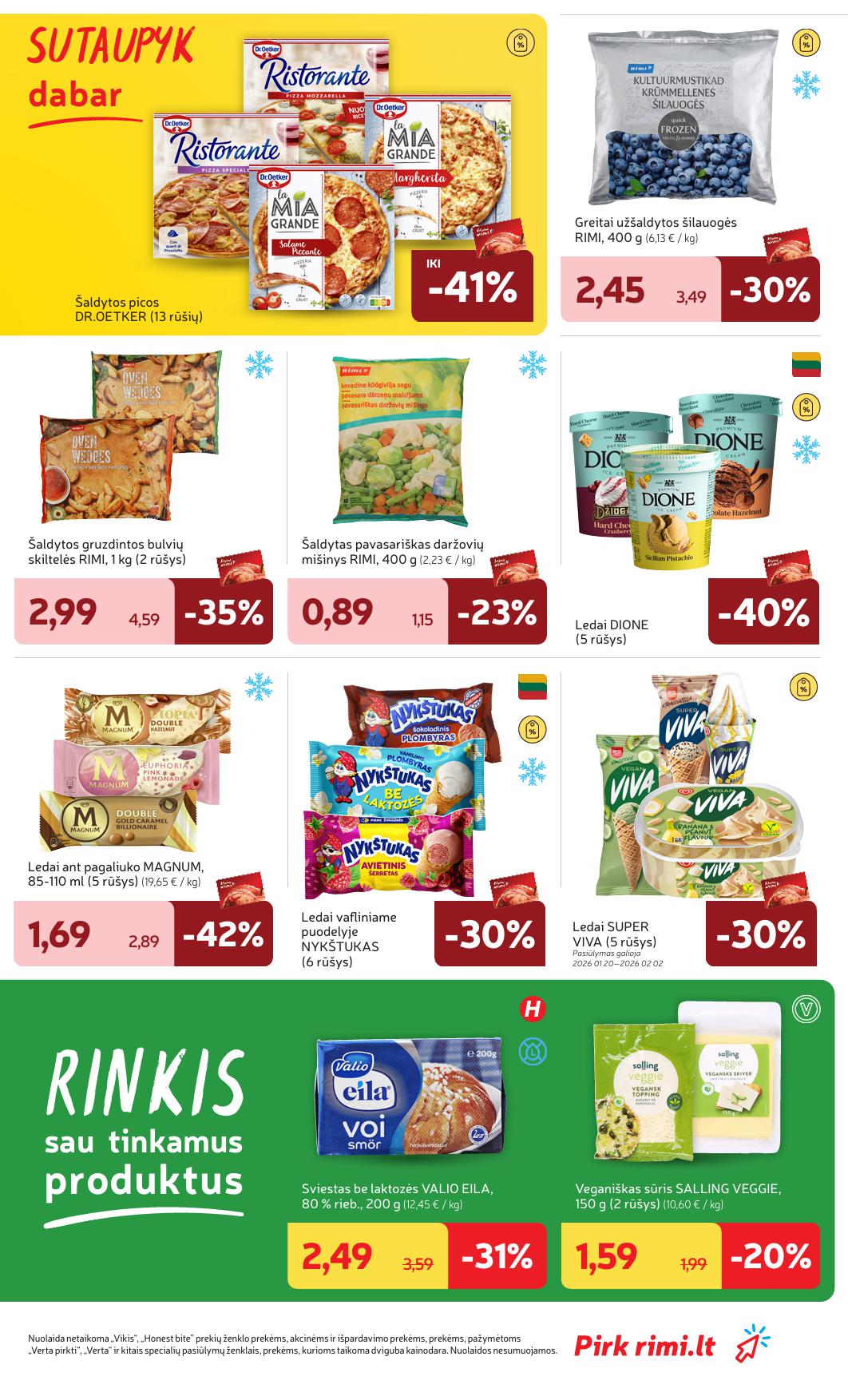 Naujausias RIMI kaininis katalogas 2026.01.27 - 2026.02.02