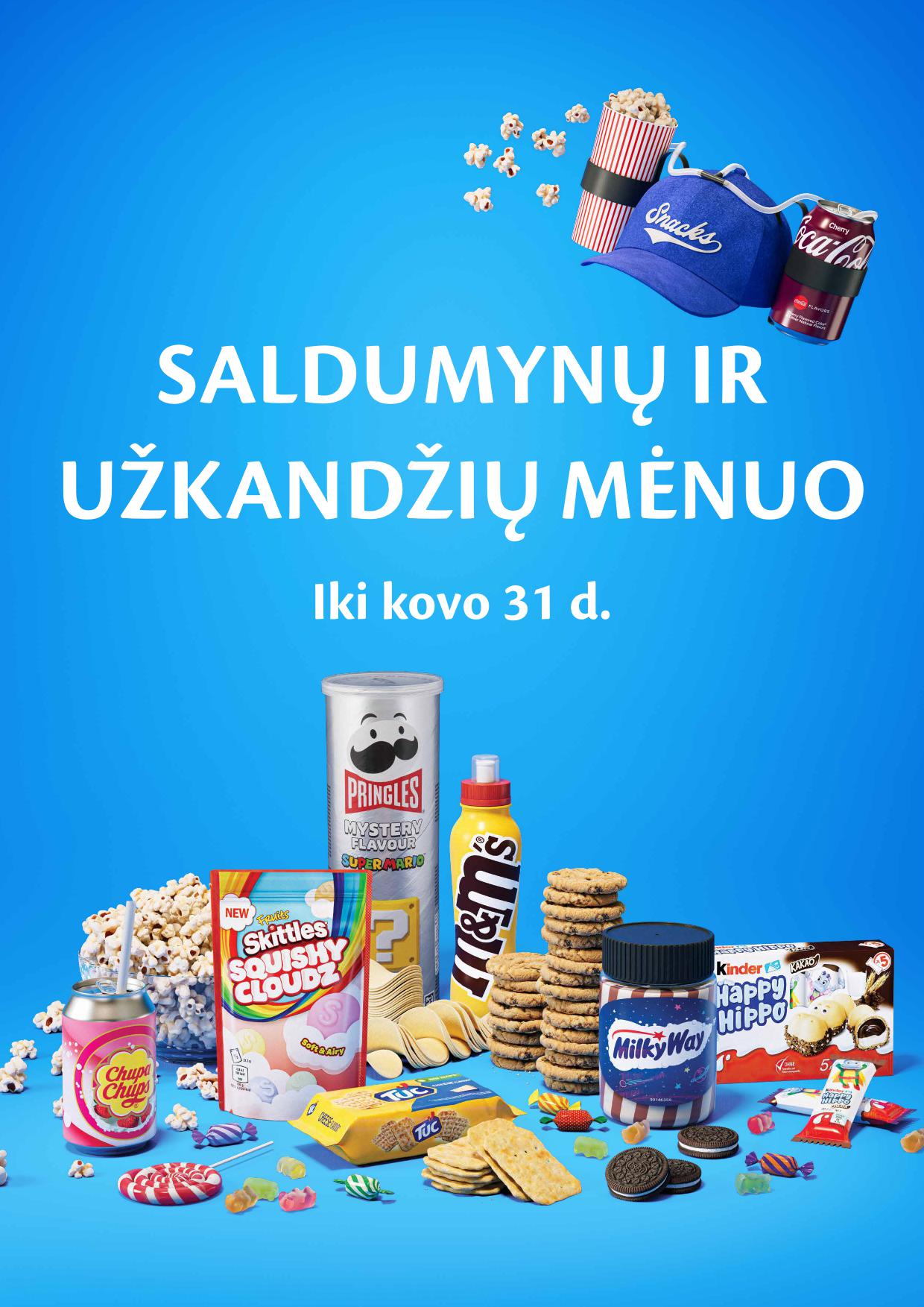 MAXIMA nuolaidų katalogas "SALDUMYNŲ IR UŽKANDŽIŲ MĖNUO" iki 2025.03.31