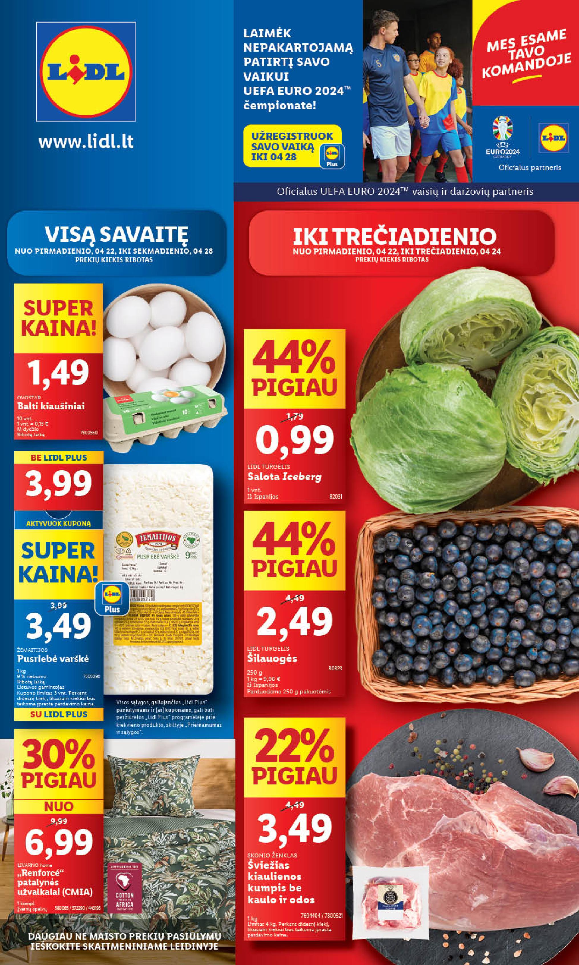 Naujausias LIDL kaininis katalogas 2024.04.22 - 2024.04.28