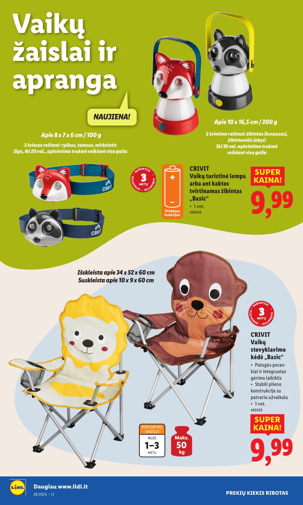LIDL ne maisto prekių leidinys 2025.07.14 - 2025.07.20