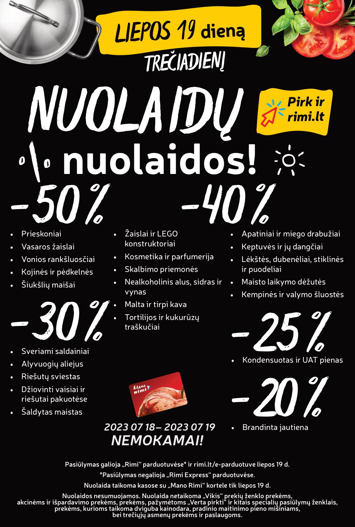 Naujausias RIMI kaininis katalogas 2023.07.18 - 2023.07.24