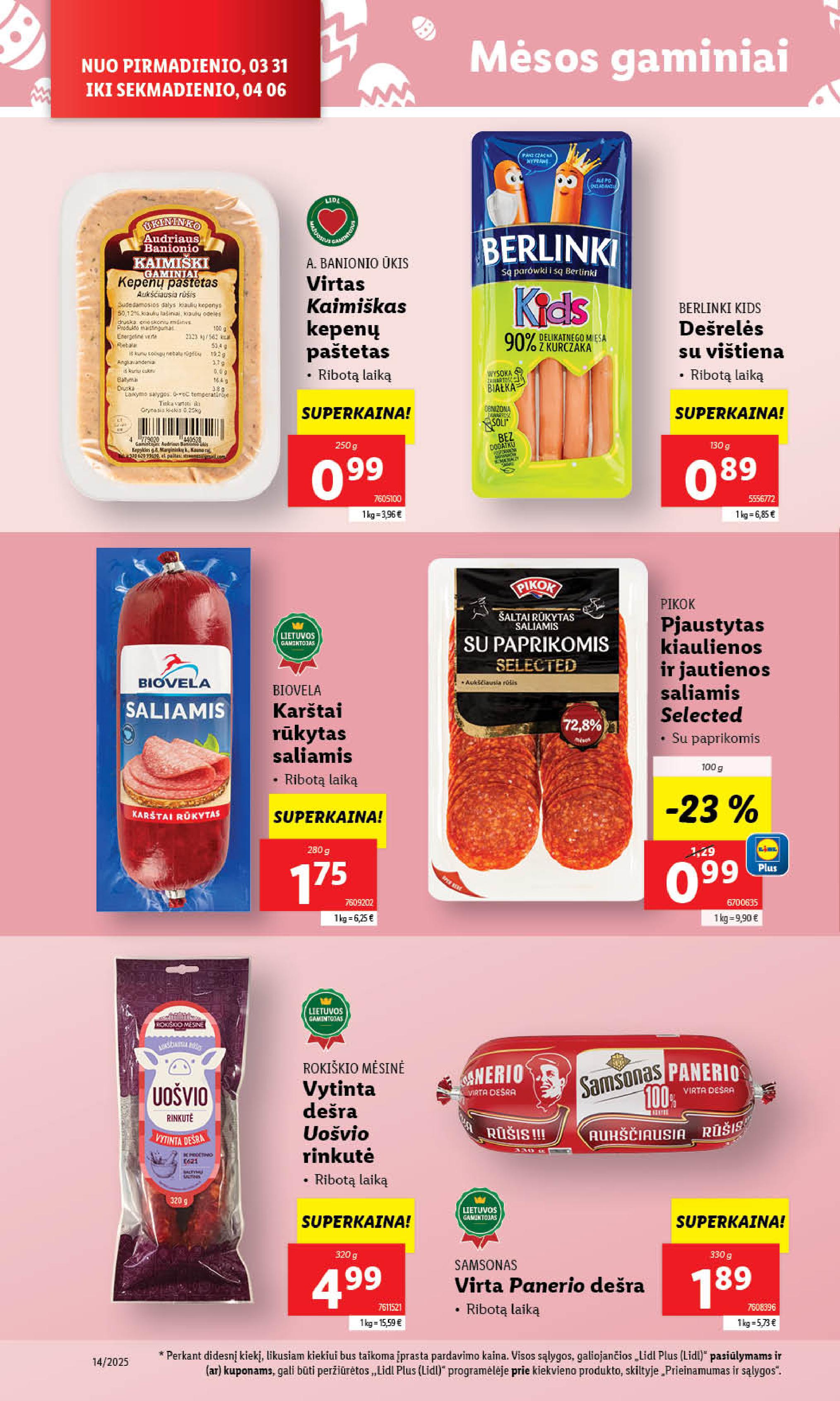 Naujausias LIDL kaininis katalogas 2025.03.31 - 2025.04.06