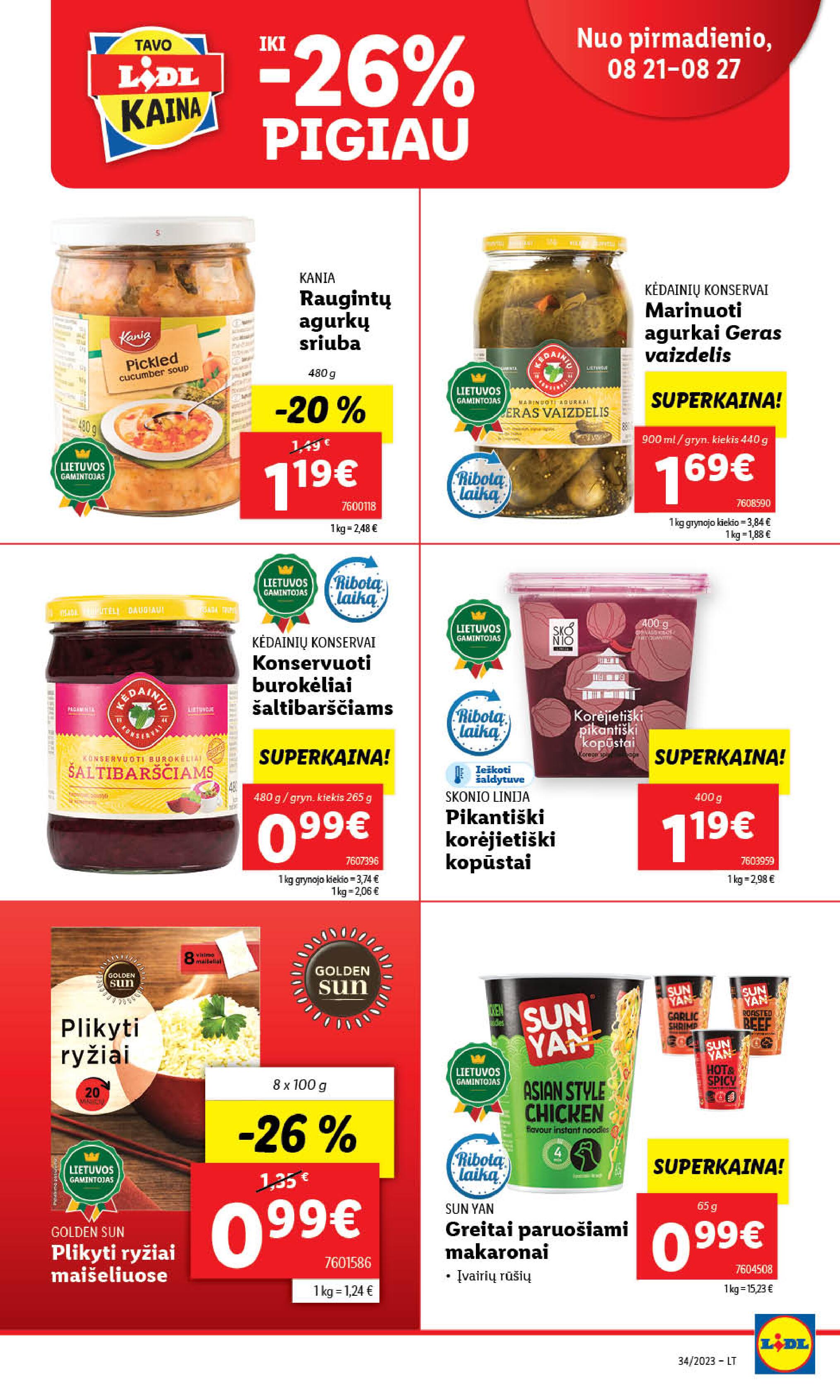 Naujausias LIDL kaininis katalogas 2023.08.21 - 2023.08.27