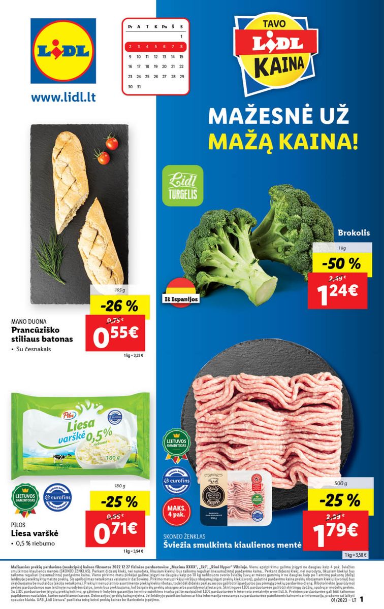 Naujausias LIDL kaininis katalogas 2023.01.02 - 2023.01.08
