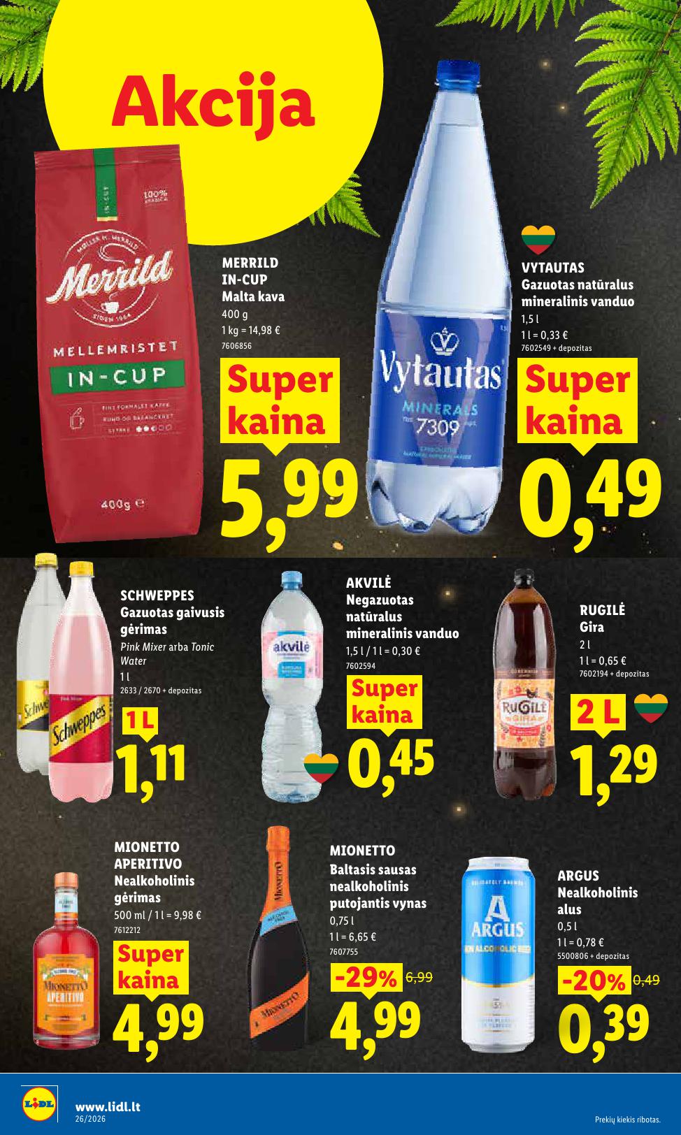 LIDL akcijų ir nuolaidų leidinys 2026.06.22 - 2026.06.28