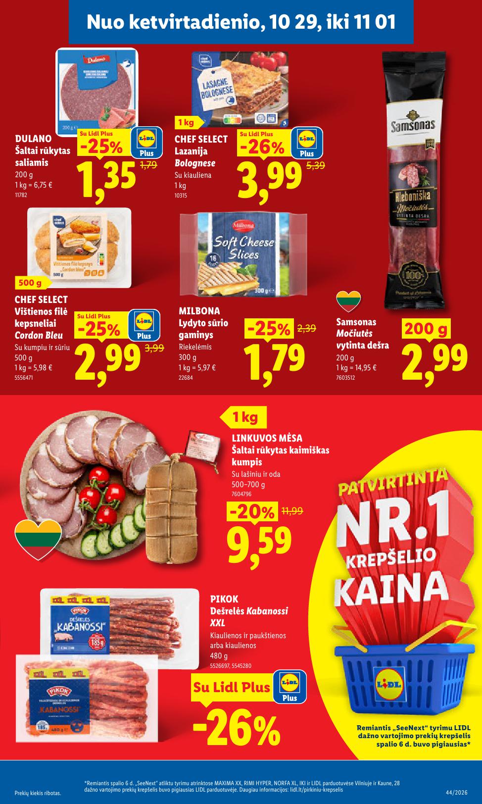 Naujausias LIDL kaininis katalogas 2026.10.26 - 2026.11.01