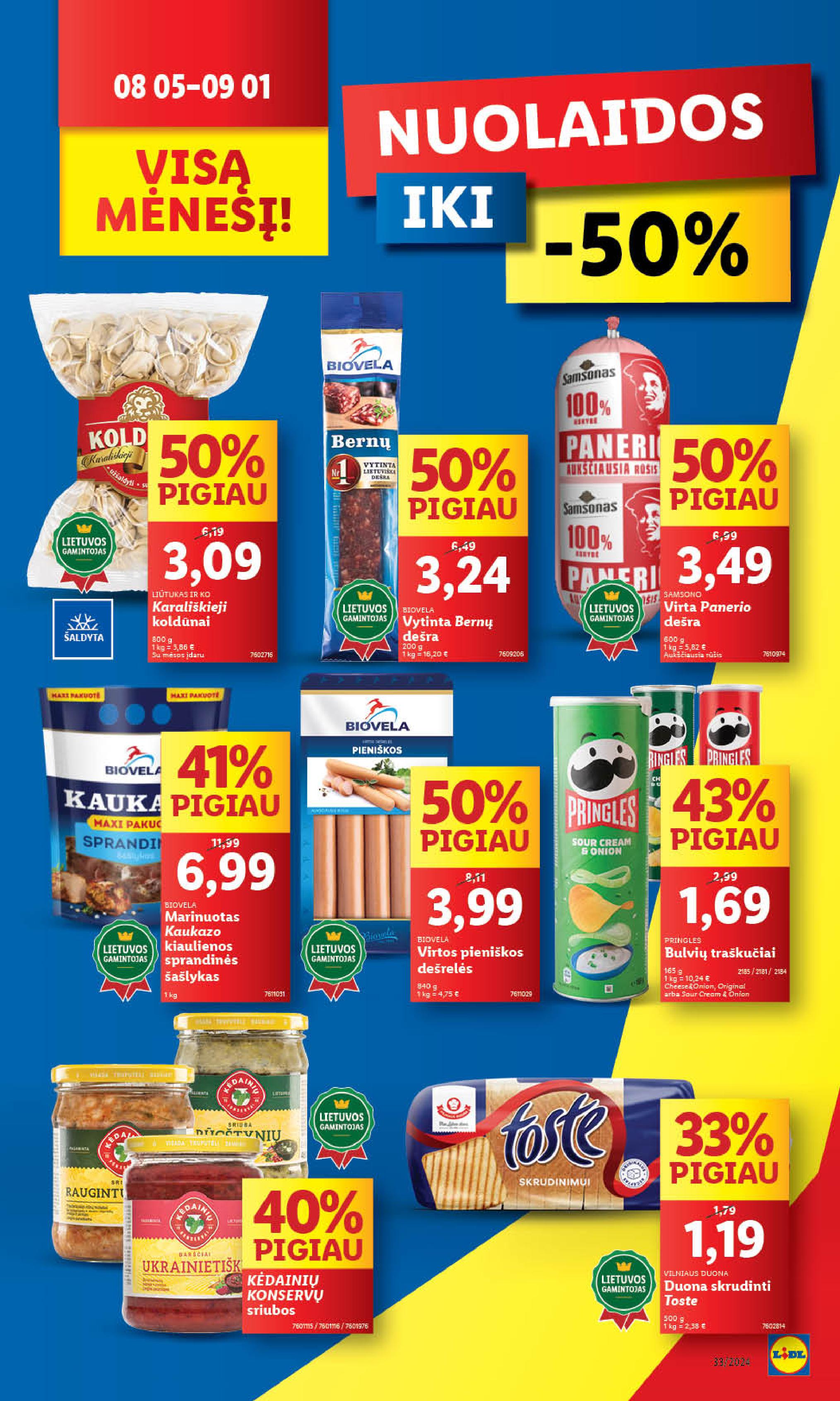 Naujausias LIDL kaininis katalogas 2024.08.12 - 2024.08.18