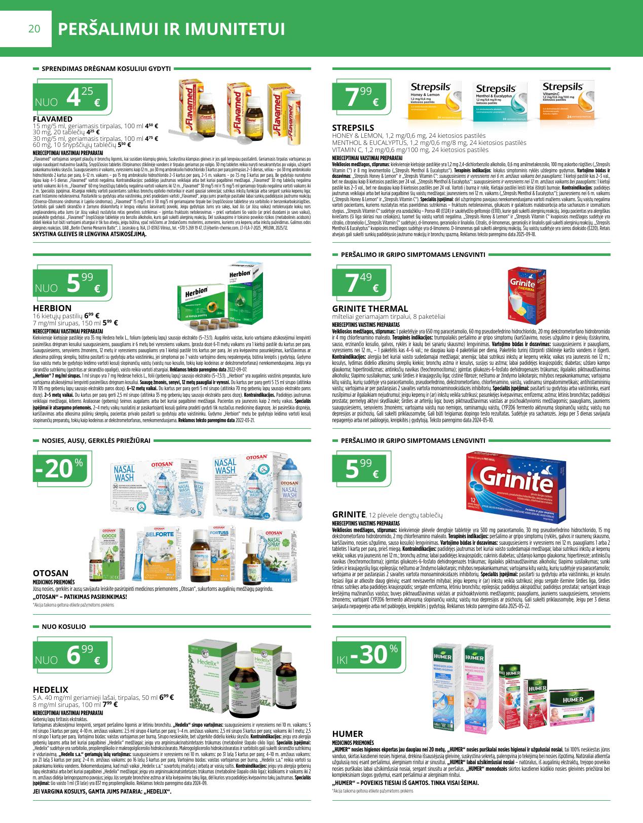 NORFOS vaistinės akcijų ir nuolaidų leidinys 2026.03.01 - 2026.03.31