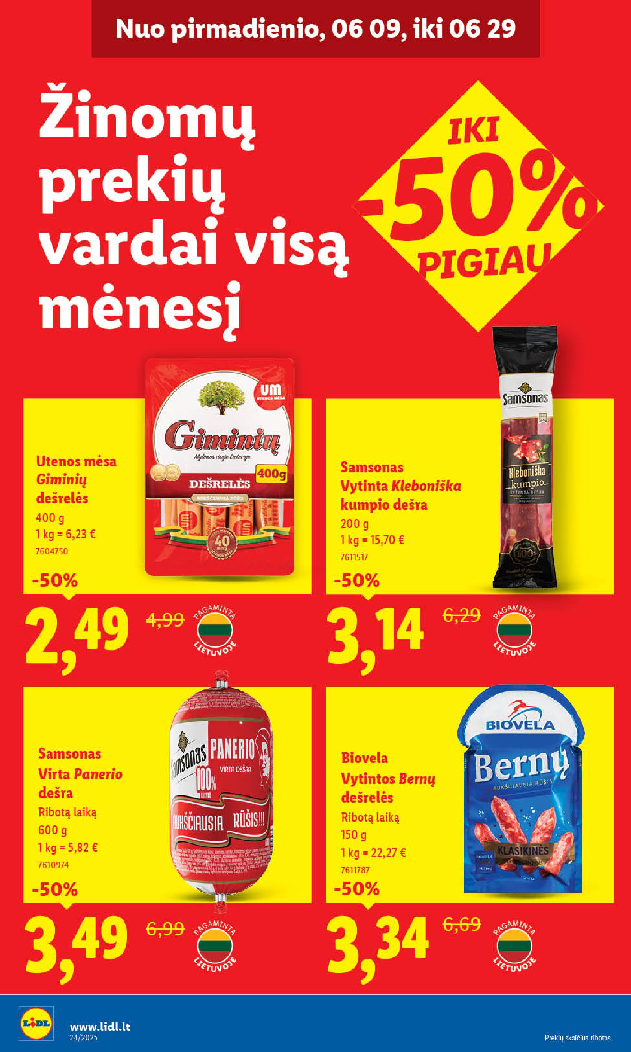 Naujausias LIDL kaininis katalogas 2025.06.09 - 2025.06.15