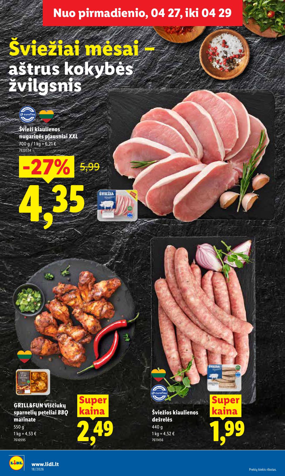 Naujausias LIDL kaininis katalogas 2026.04.27 - 2026.05.03
