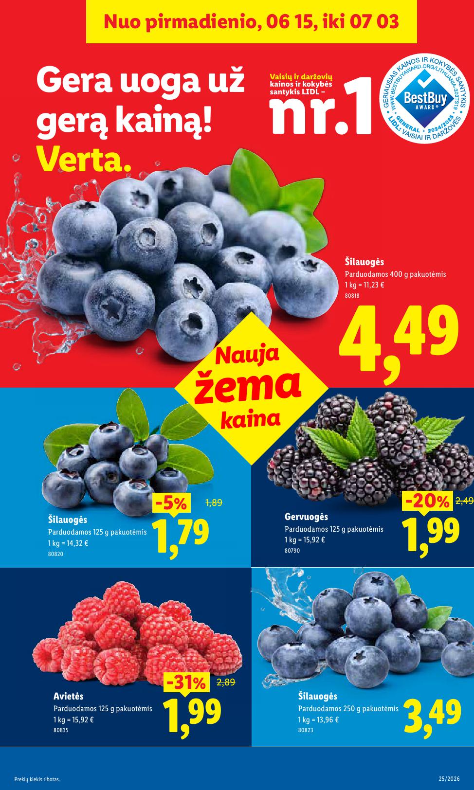 Naujausias LIDL kaininis katalogas 2026.06.15 - 2026.06.21