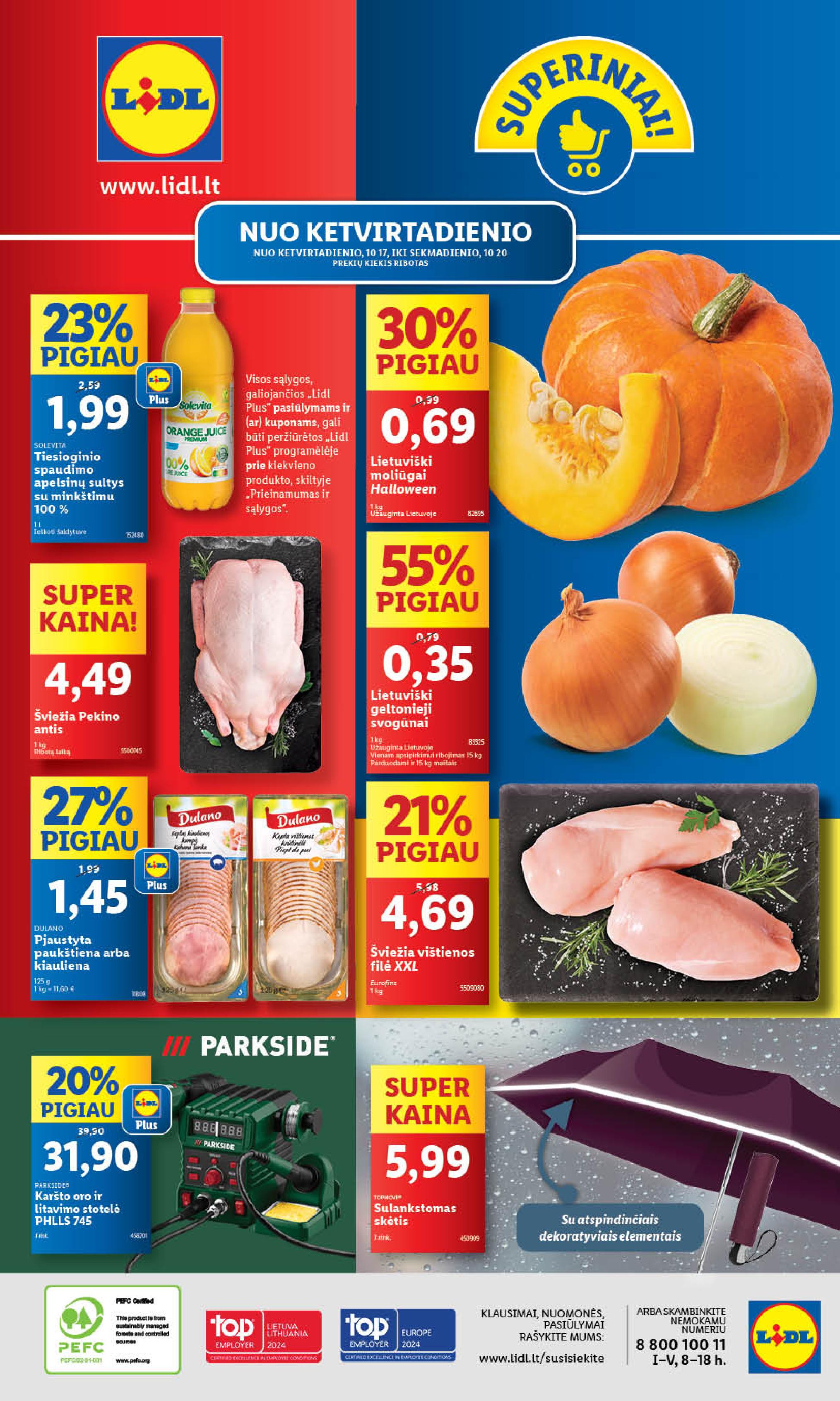 Naujausias LIDL kaininis katalogas 2024.10.14 - 2024.10.20
