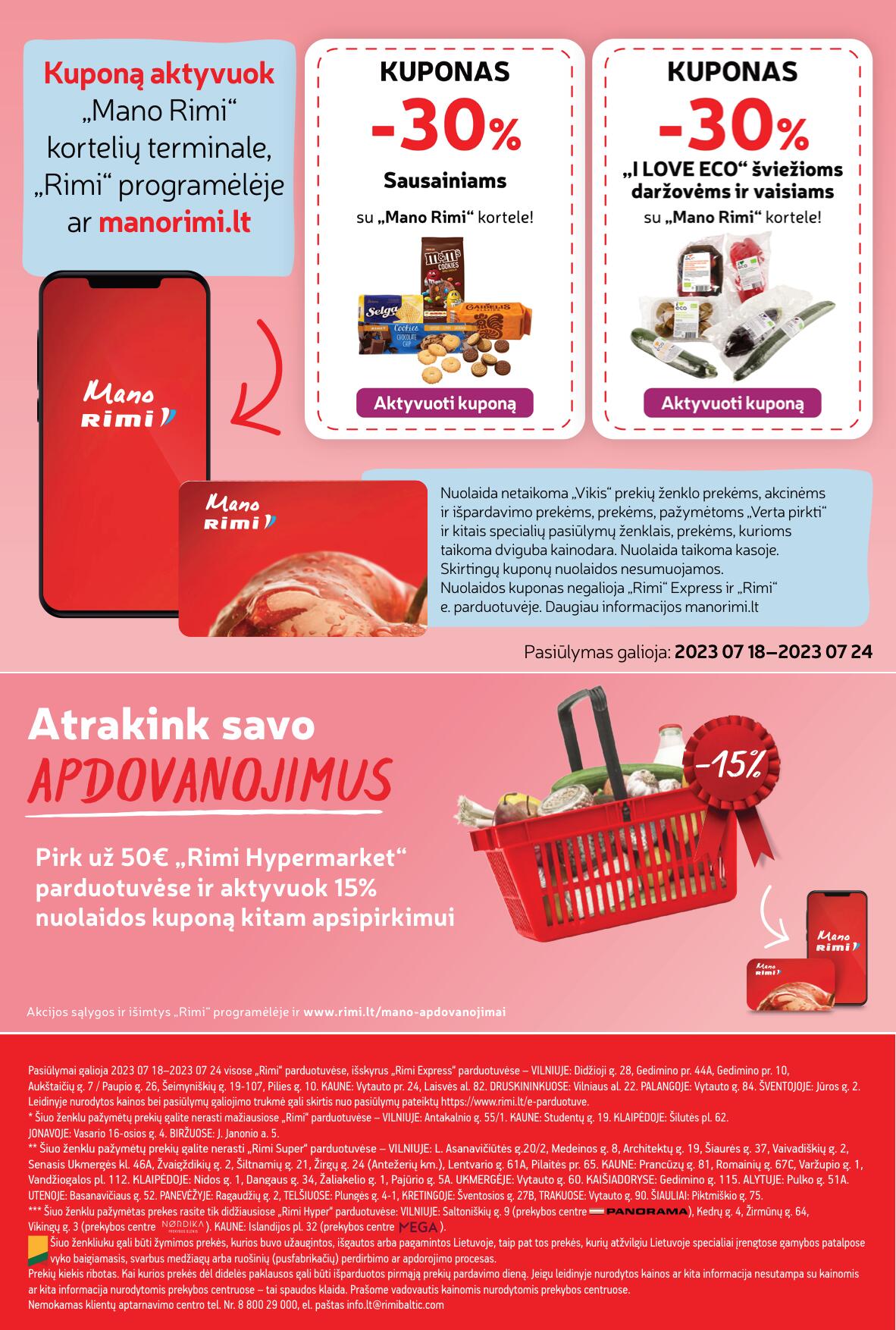 Naujausias RIMI kaininis katalogas 2023.07.18 - 2023.07.24