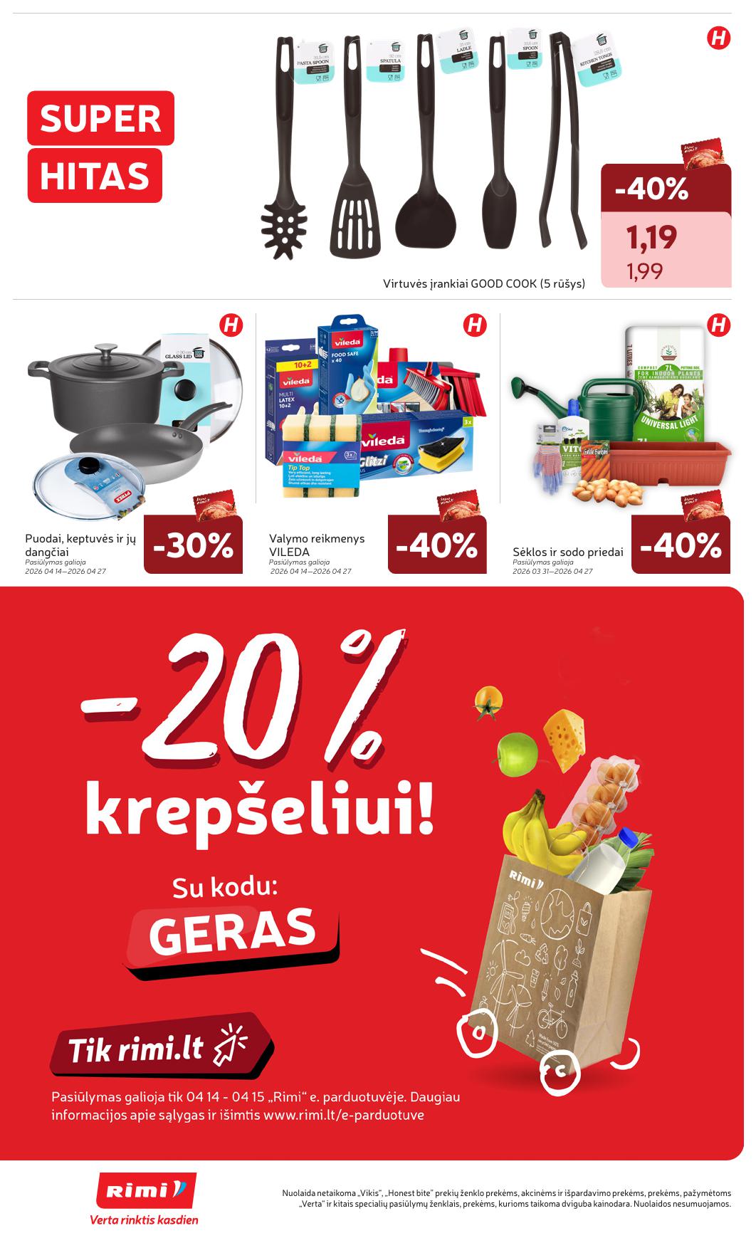 Naujausias RIMI kaininis katalogas 2026.04.14 - 2026.04.20
