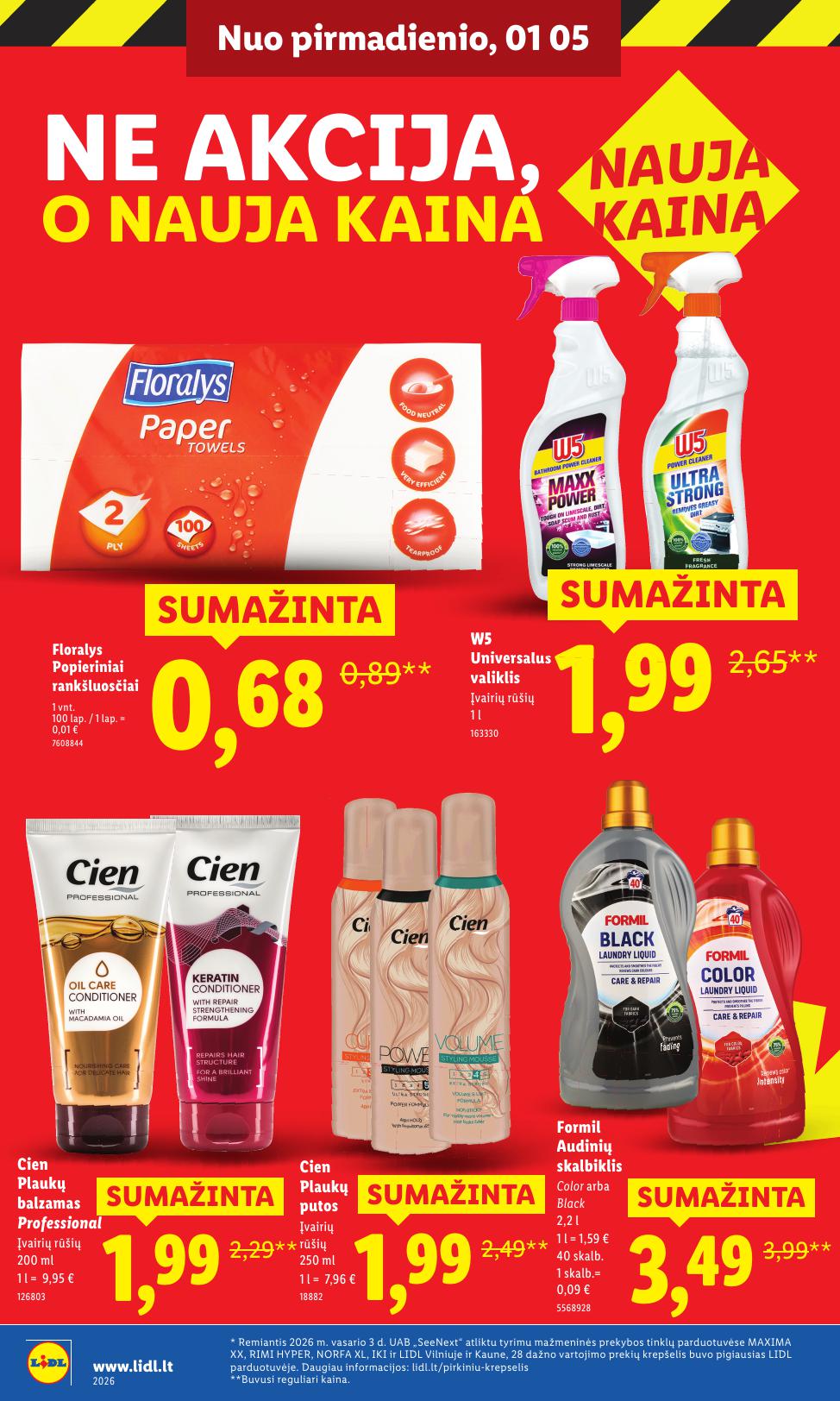 LIDL katalogas "Didysis kainų mažinimas"