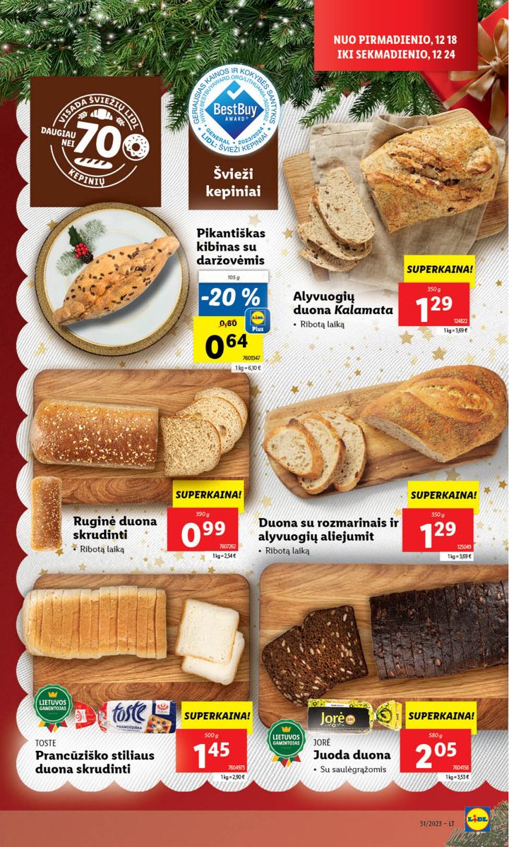 Naujausias LIDL kaininis katalogas 2023.12.18 - 2023.12.24