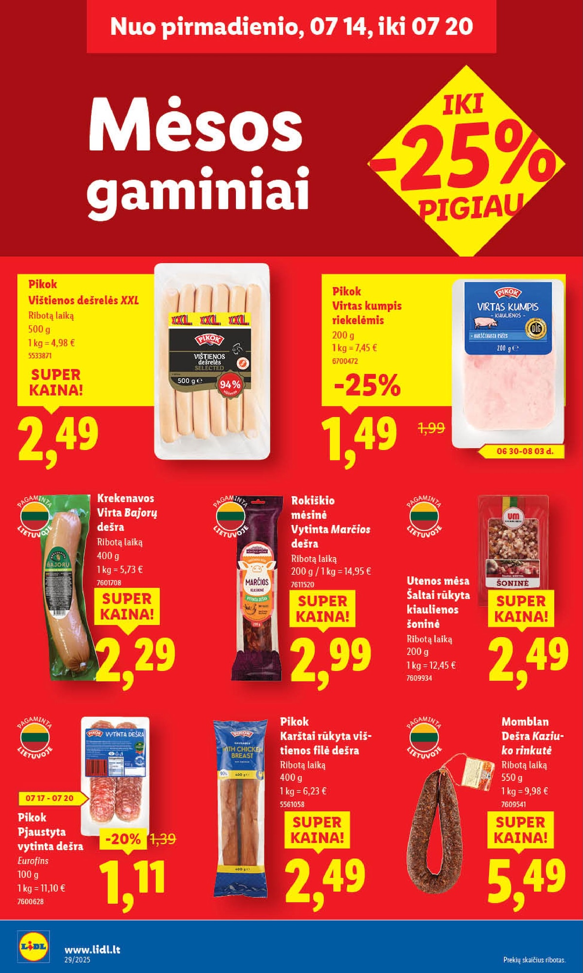 Naujausias LIDL kaininis katalogas 2025.07.14 - 2025.07.20