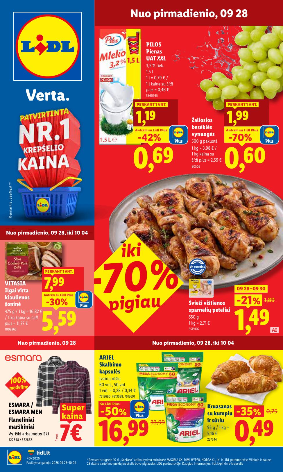 Naujausias LIDL kaininis katalogas 2026.09.28 - 2026.10.04
