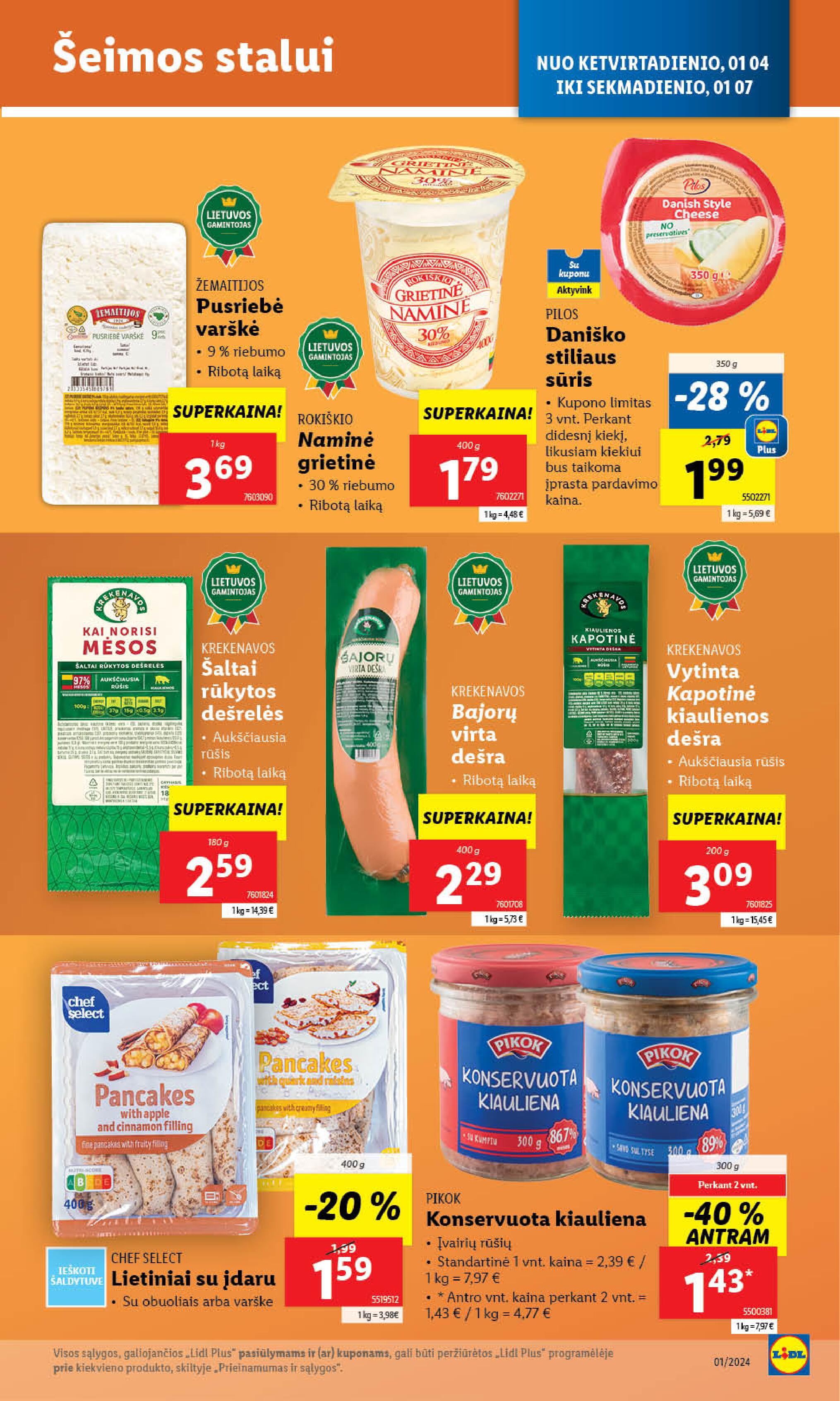 Naujausias LIDL kaininis katalogas 2024.01.02 - 2024.01.07