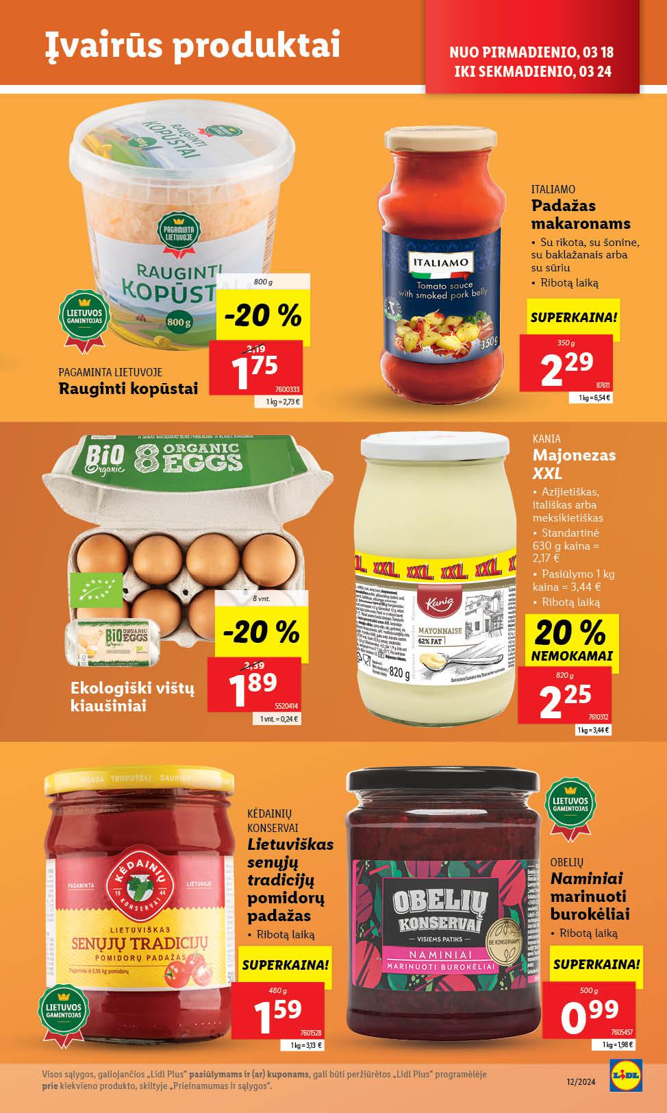 Naujausias LIDL kaininis katalogas 2024.03.18 - 2024.03.24