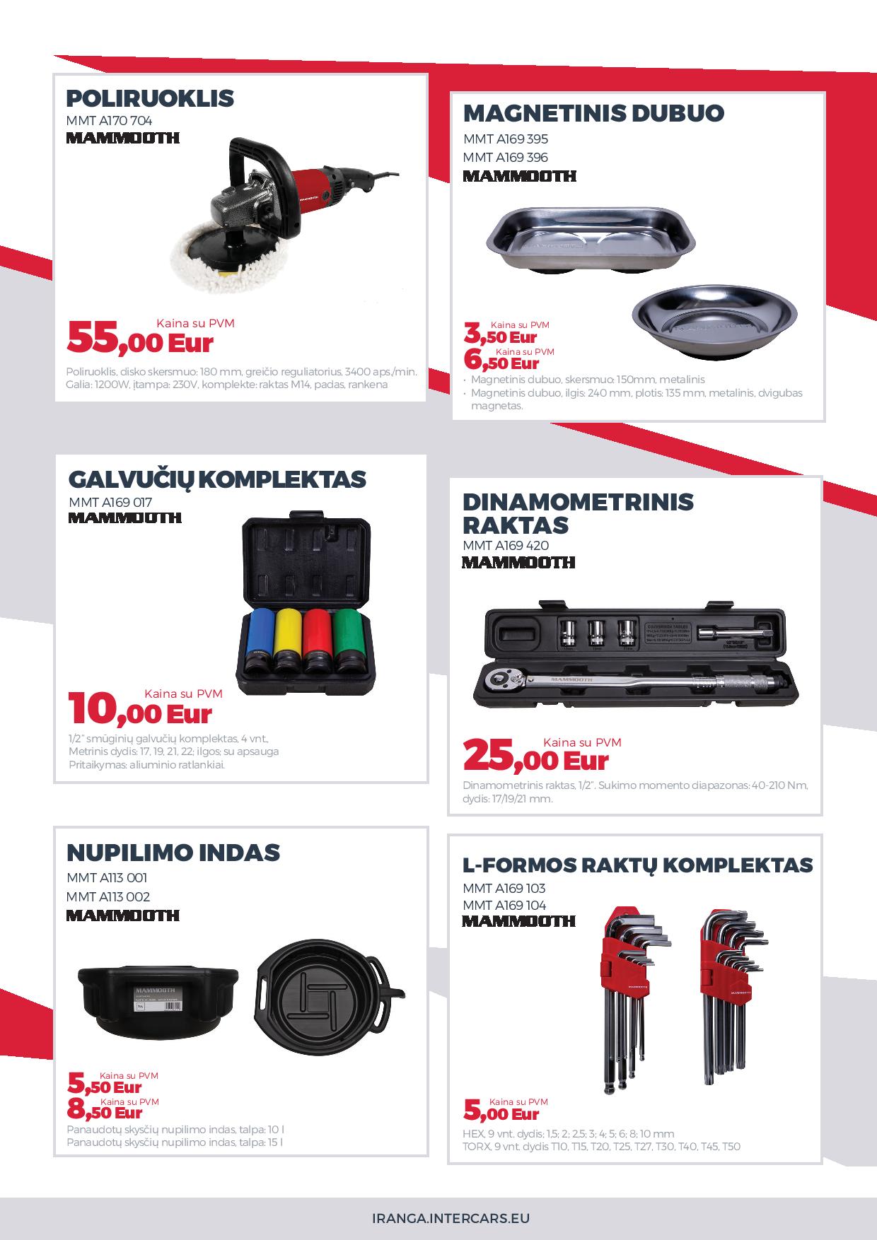 Naujas INTER CARS įrankių asortimento katalogas