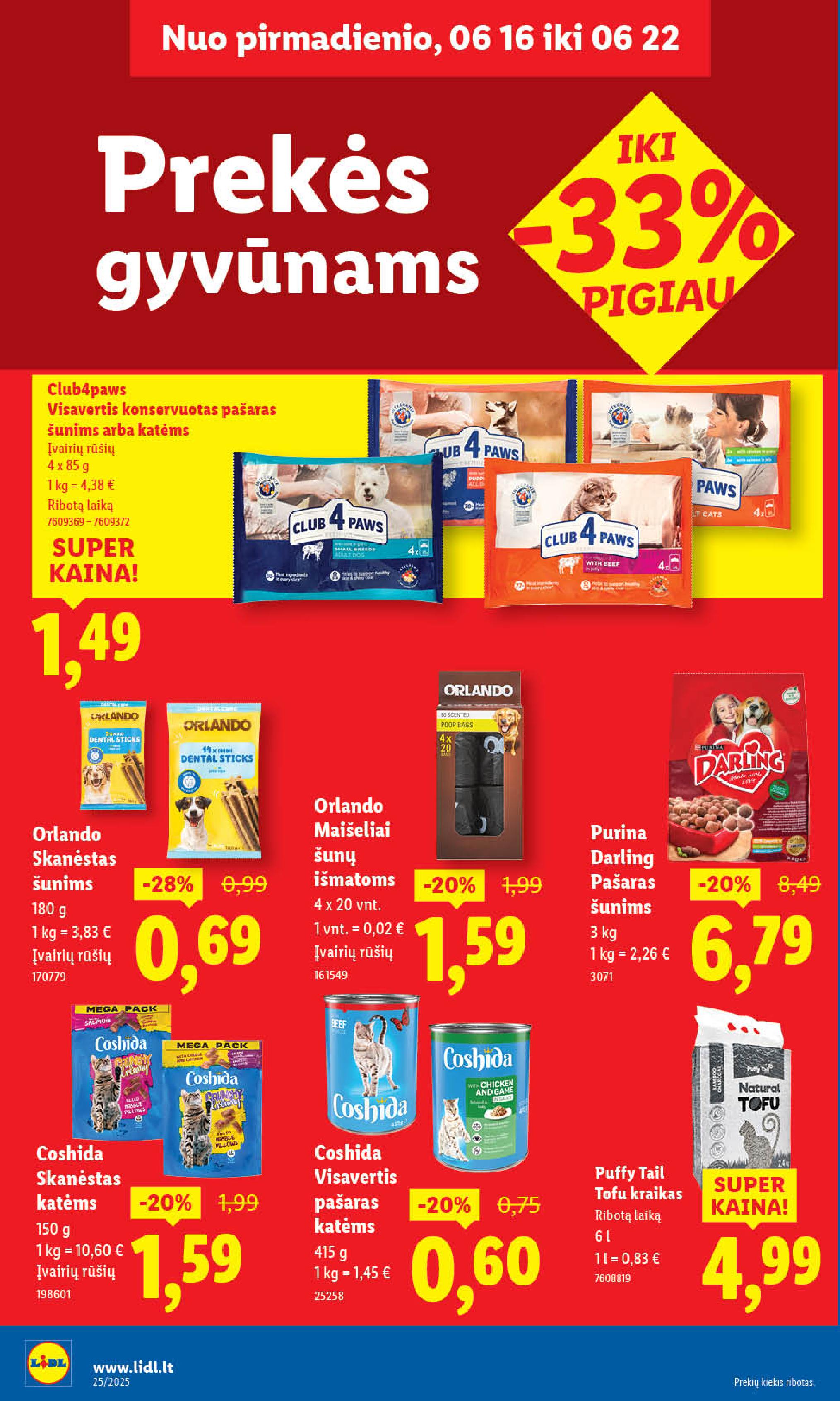 LIDL akcijų ir nuolaidų leidinys 2025.06.16 - 2025.06.22
