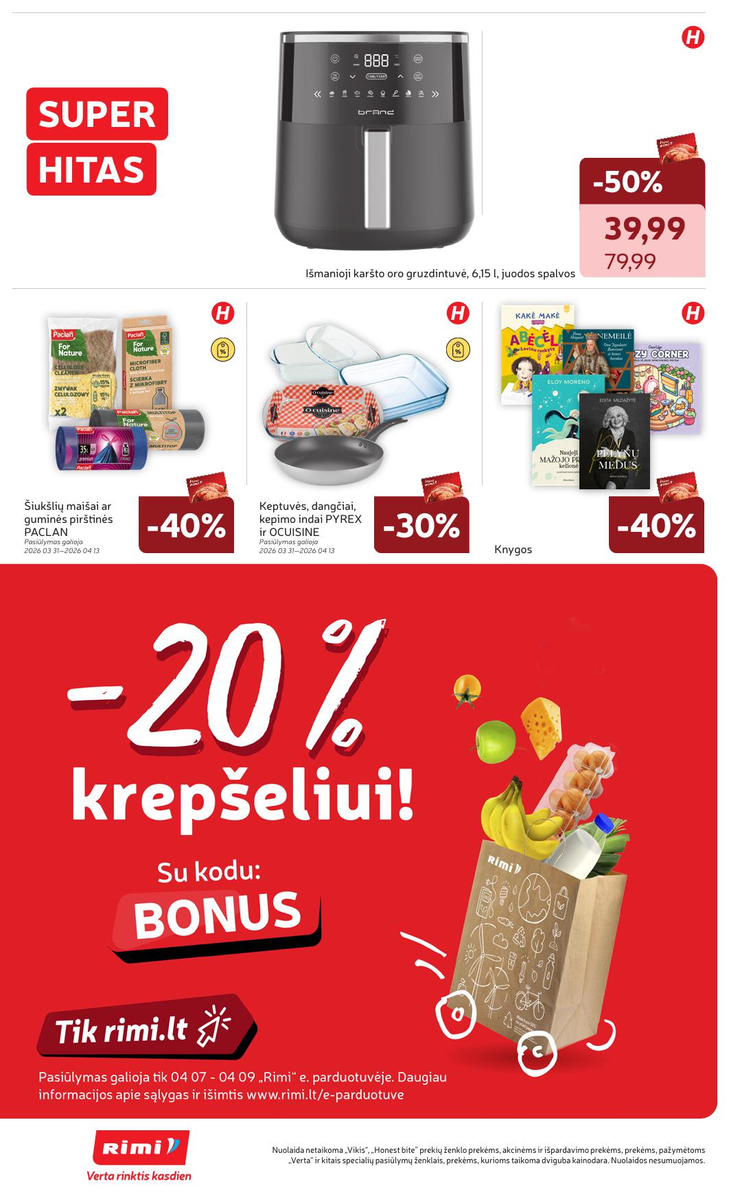 Naujausias RIMI kaininis katalogas 2026.04.07 - 2026.04.13
