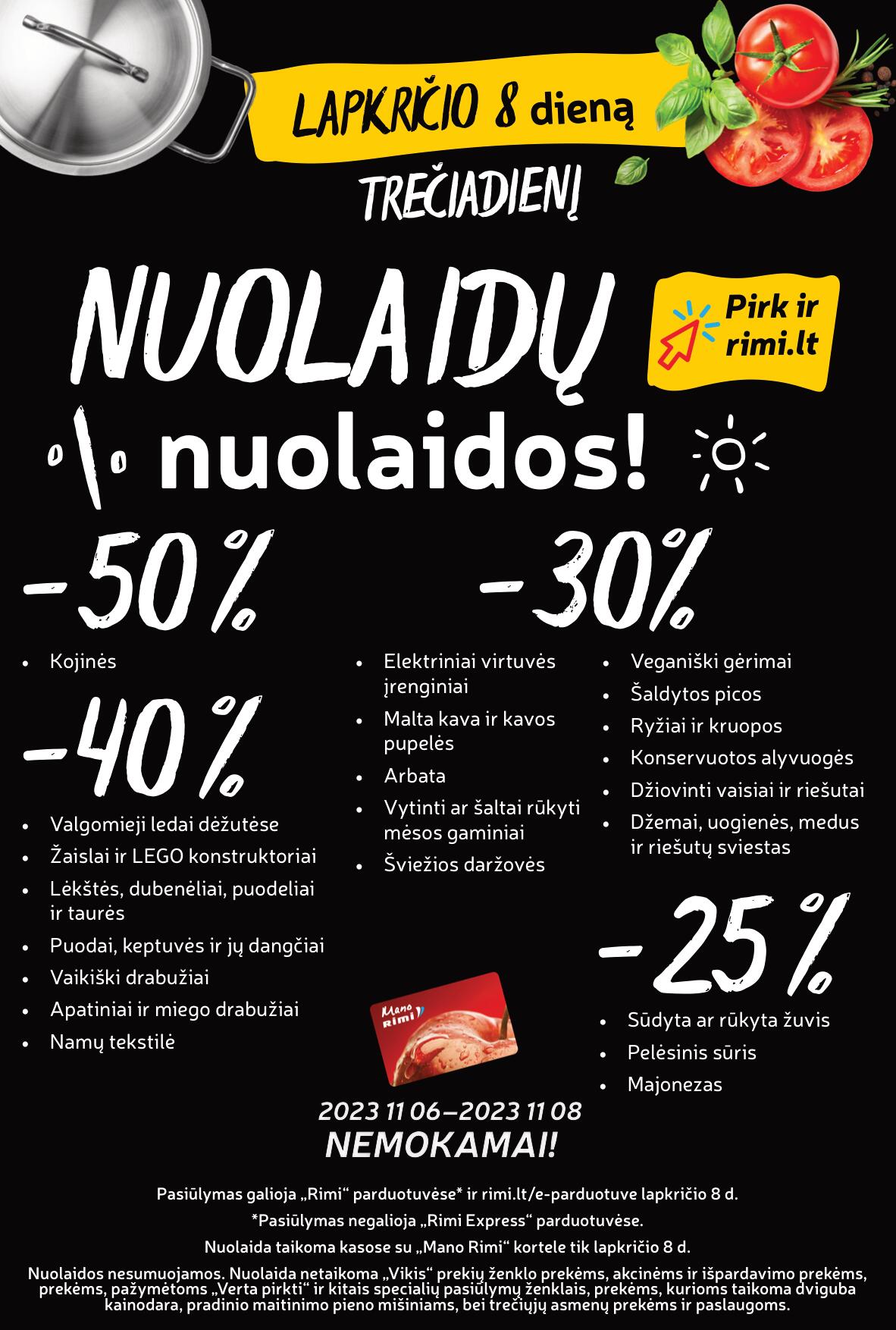 Naujausias RIMI kaininis katalogas 2023.11.07 - 2023.11.13