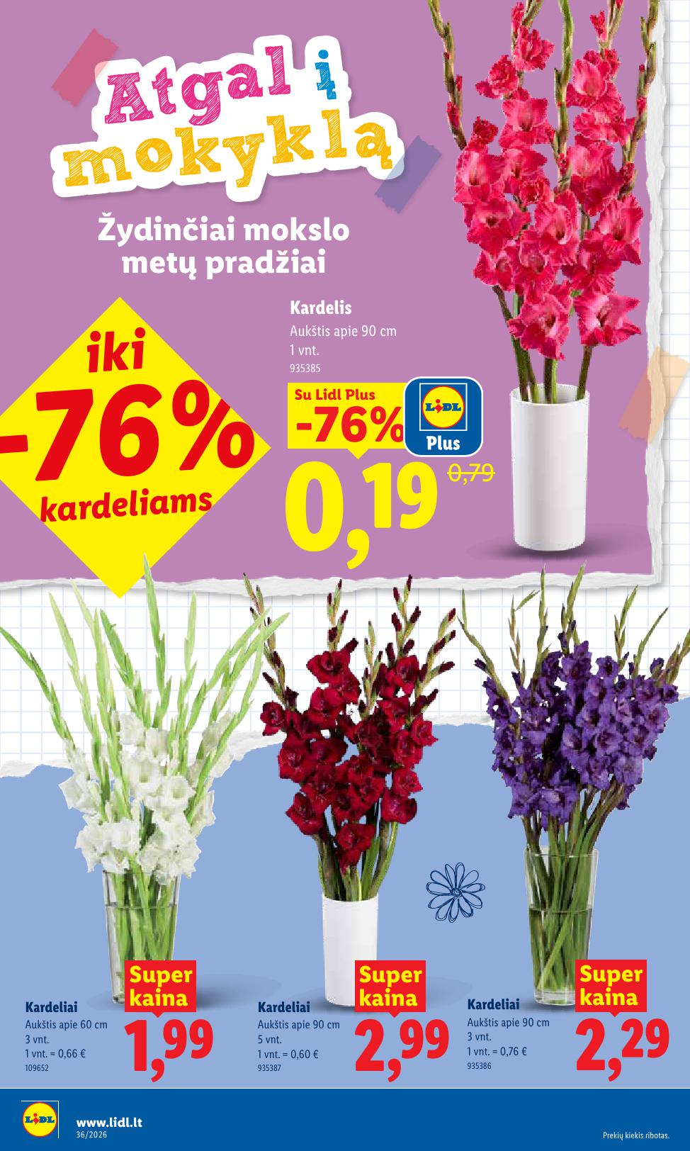 LIDL akcijų ir nuolaidų leidinys 2026.08.31 - 2026.09.06